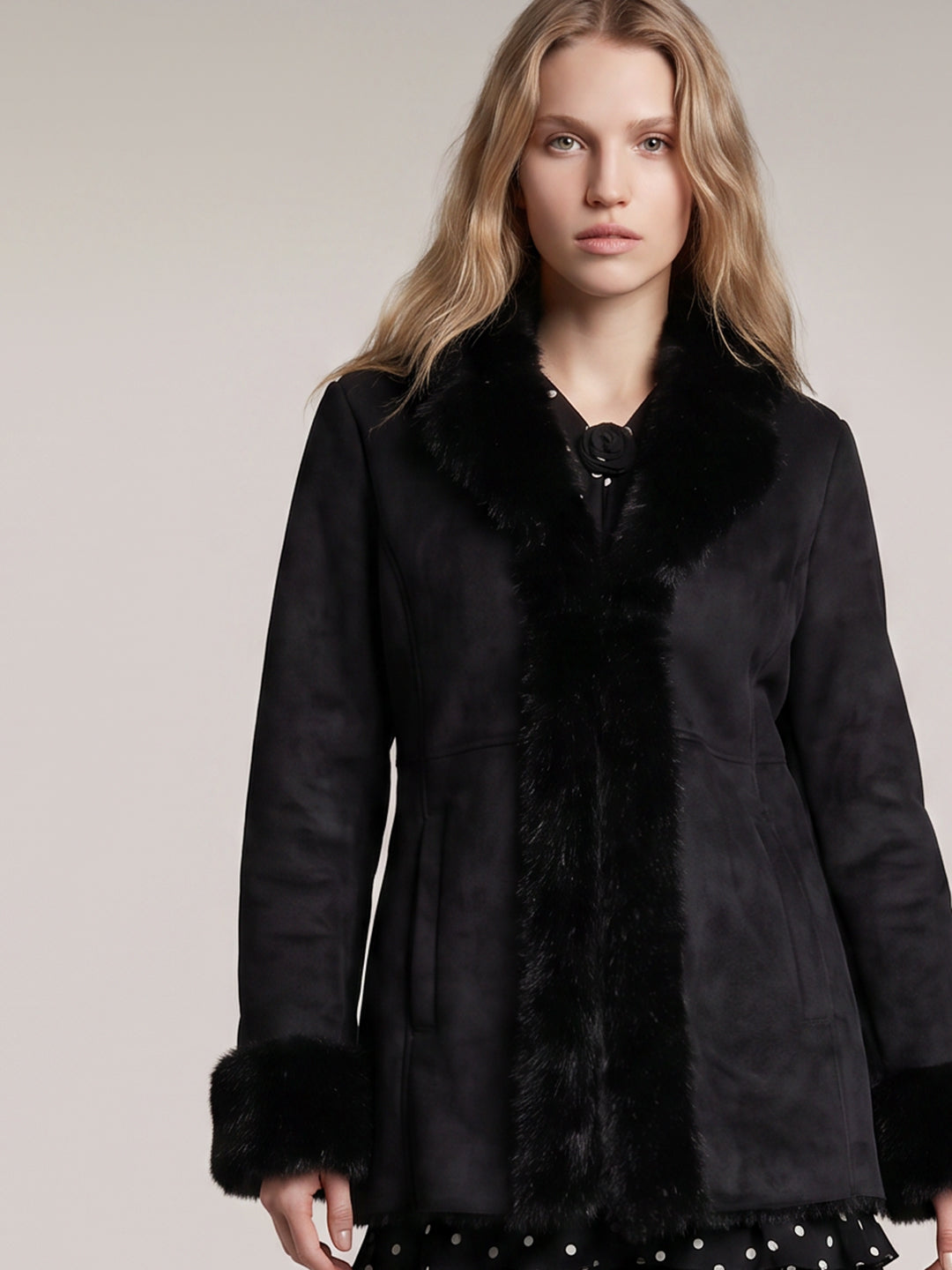 Black Faux Suede Jacket