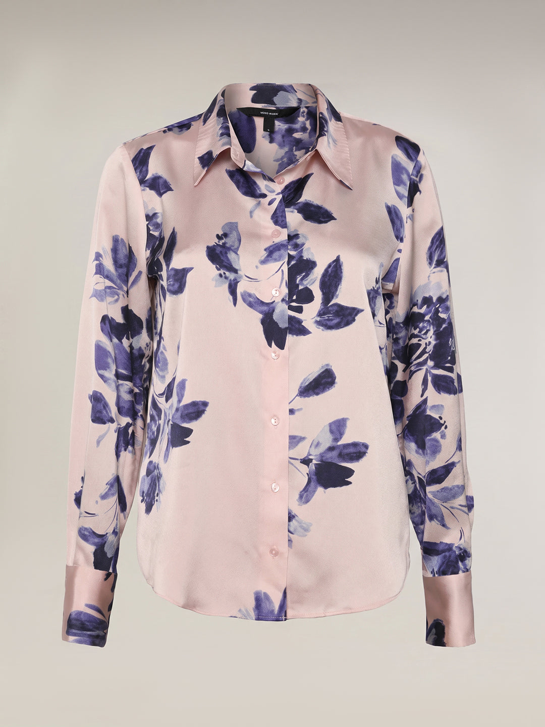 Peach Floral Print Shirt