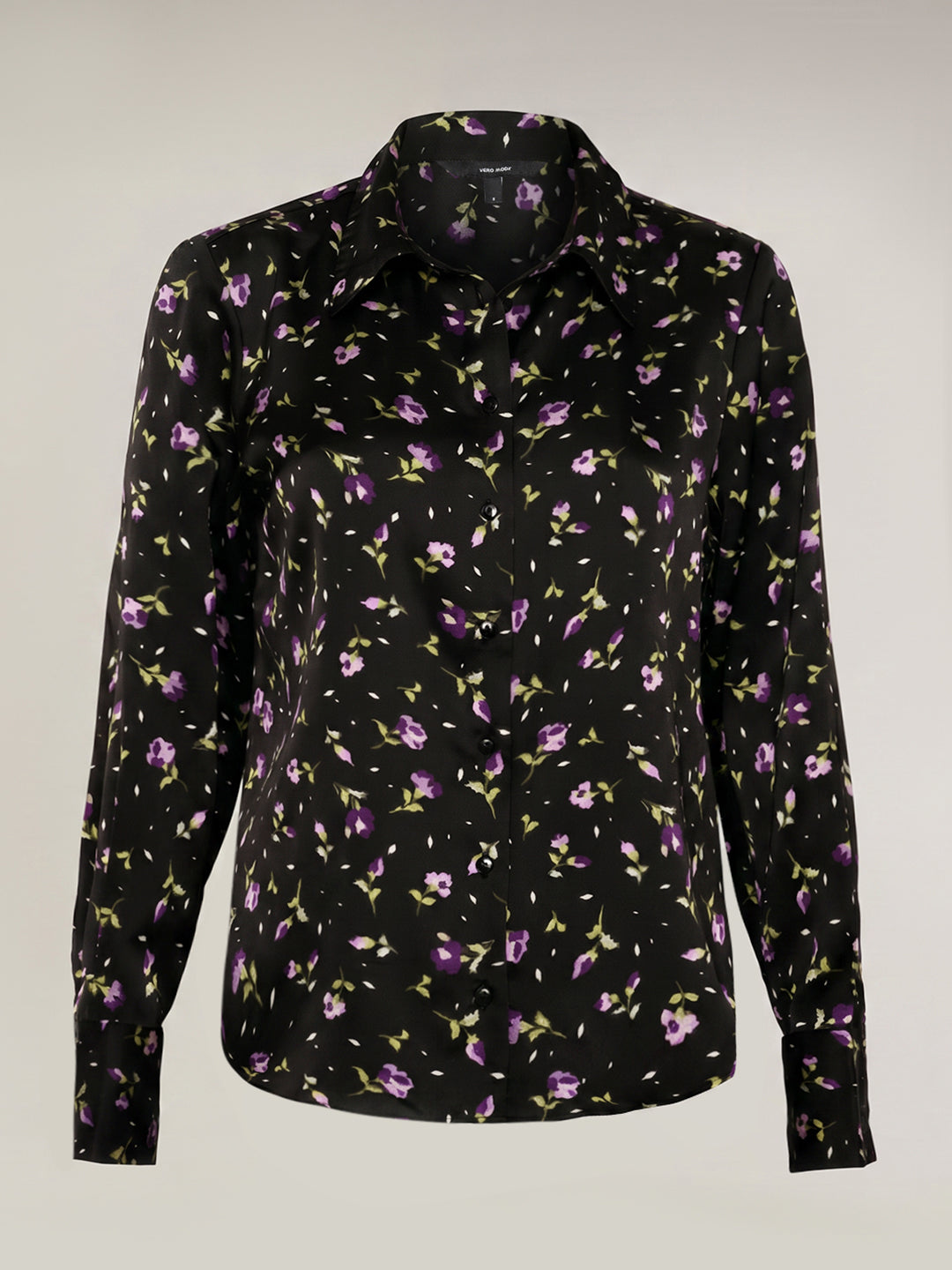 Black Floral Print Shirt