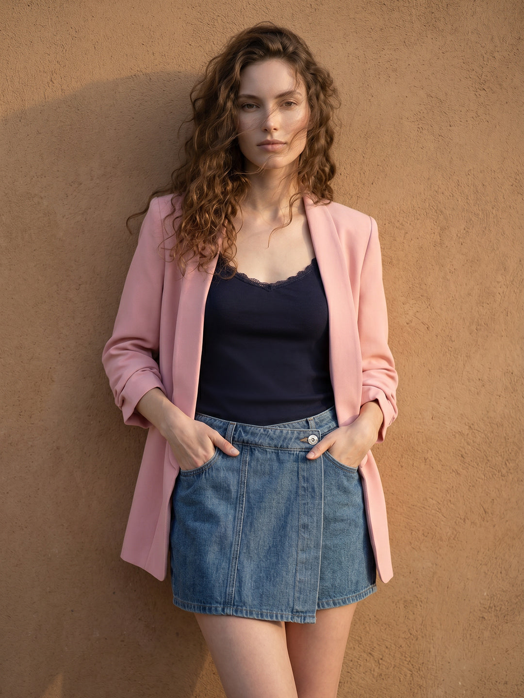 Light Pink Tailored Blazer