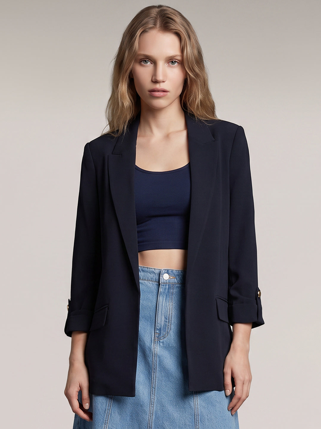 Dark Navy Tailored Blazer