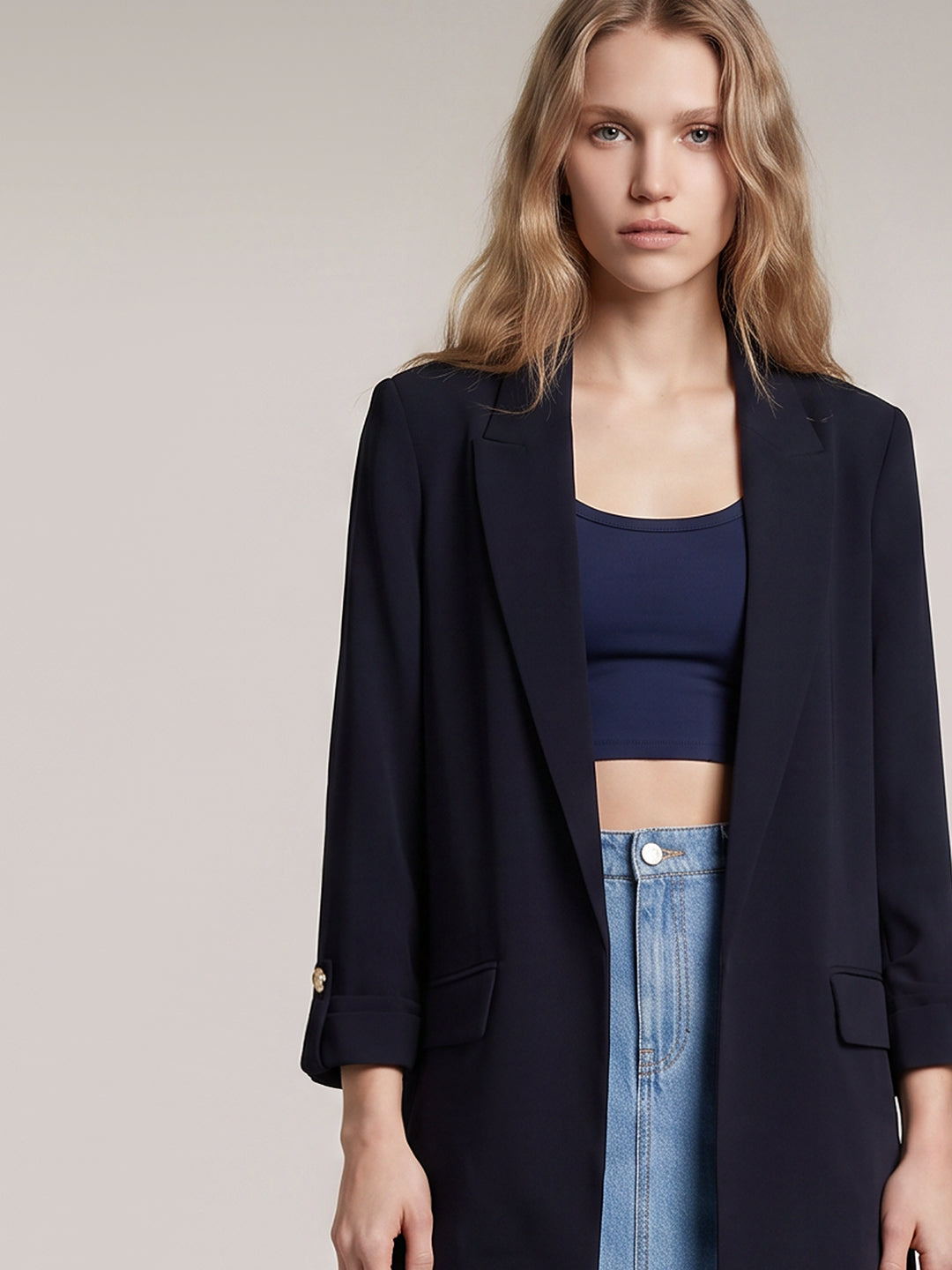 Dark Navy Tailored Blazer