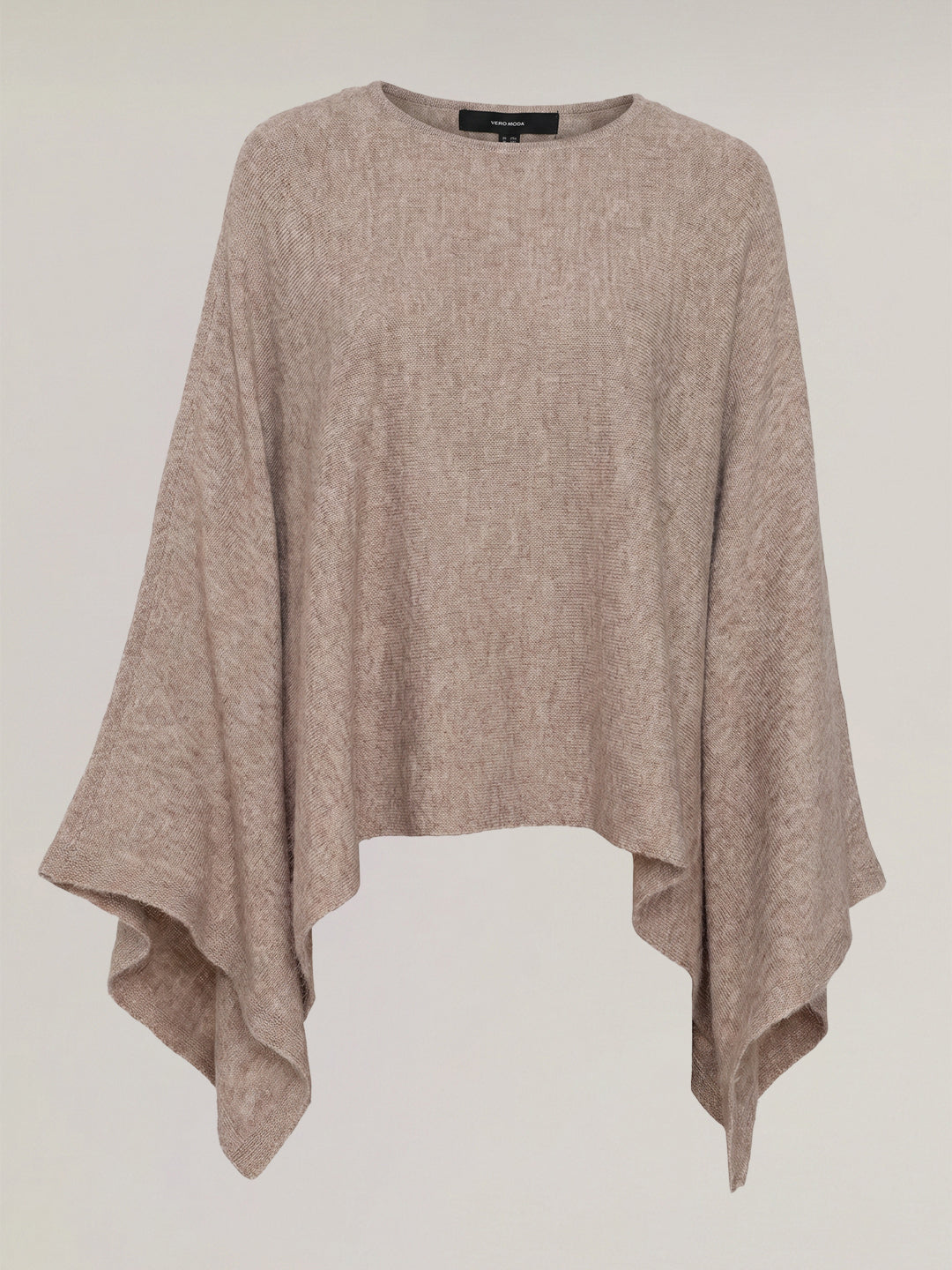 Light Brown O-Neck Cape