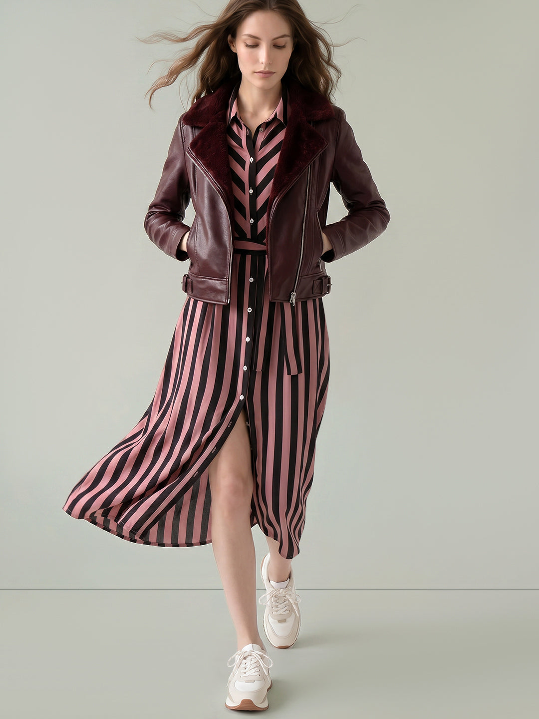 Black Printed Shirt dress