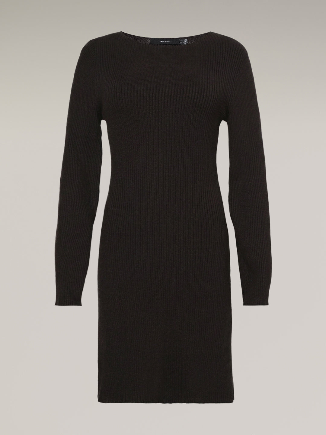 Dark Brown Boatneck Dress