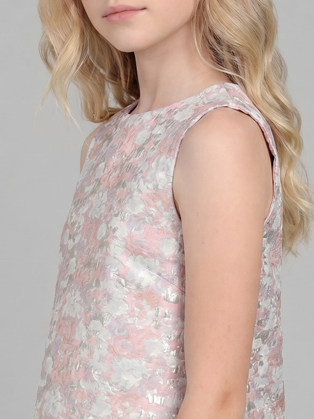 GIRLS Floral Jacquard Dress