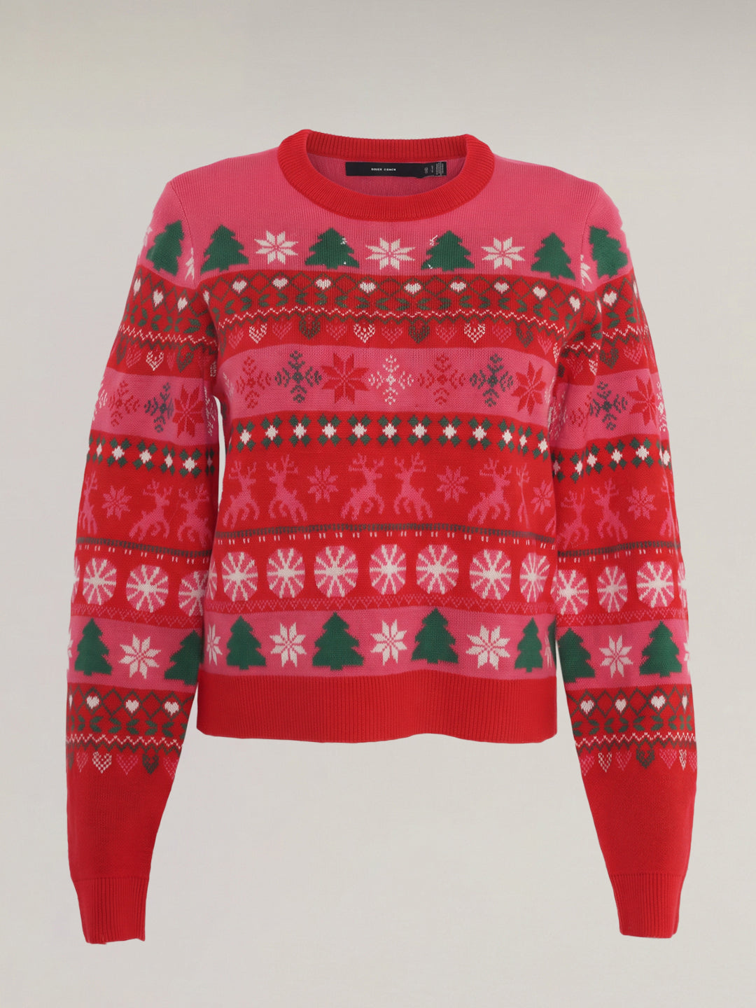 Red Christmas Print Pullover