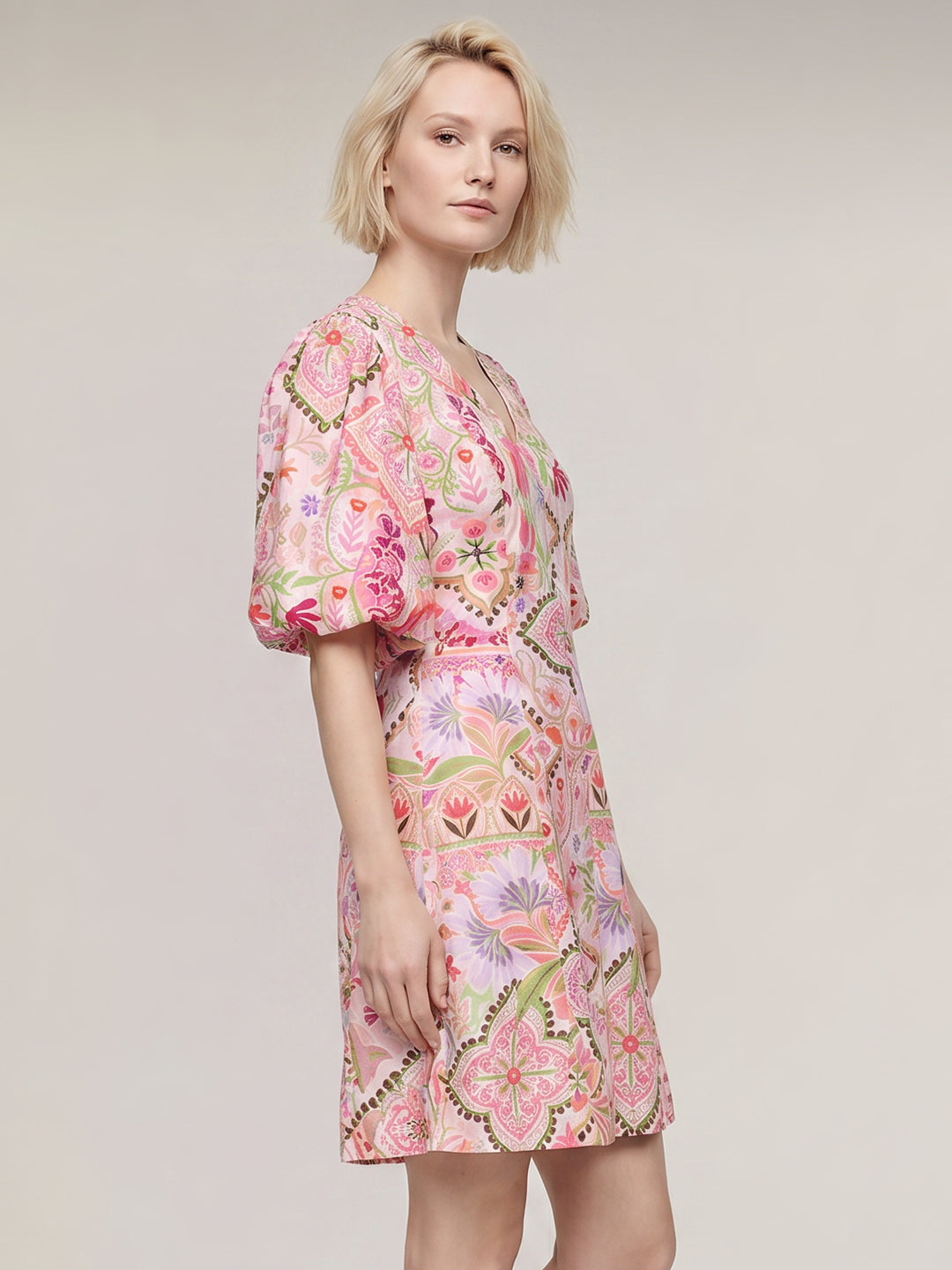 Floral Print Mini Dress
