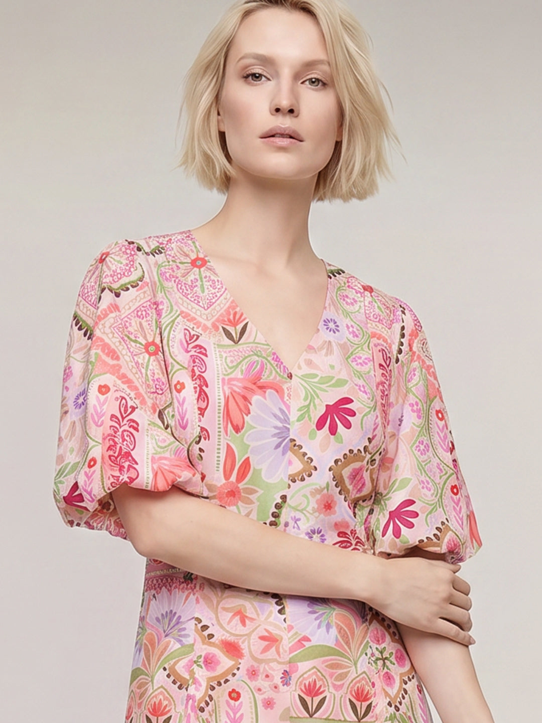 Floral Print Mini Dress
