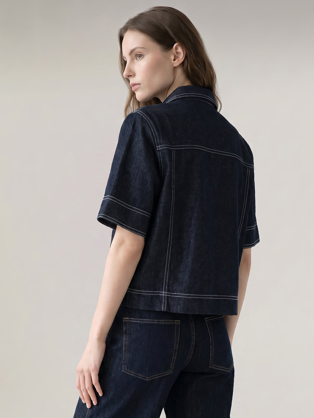 Dark Blue Denim Shirt