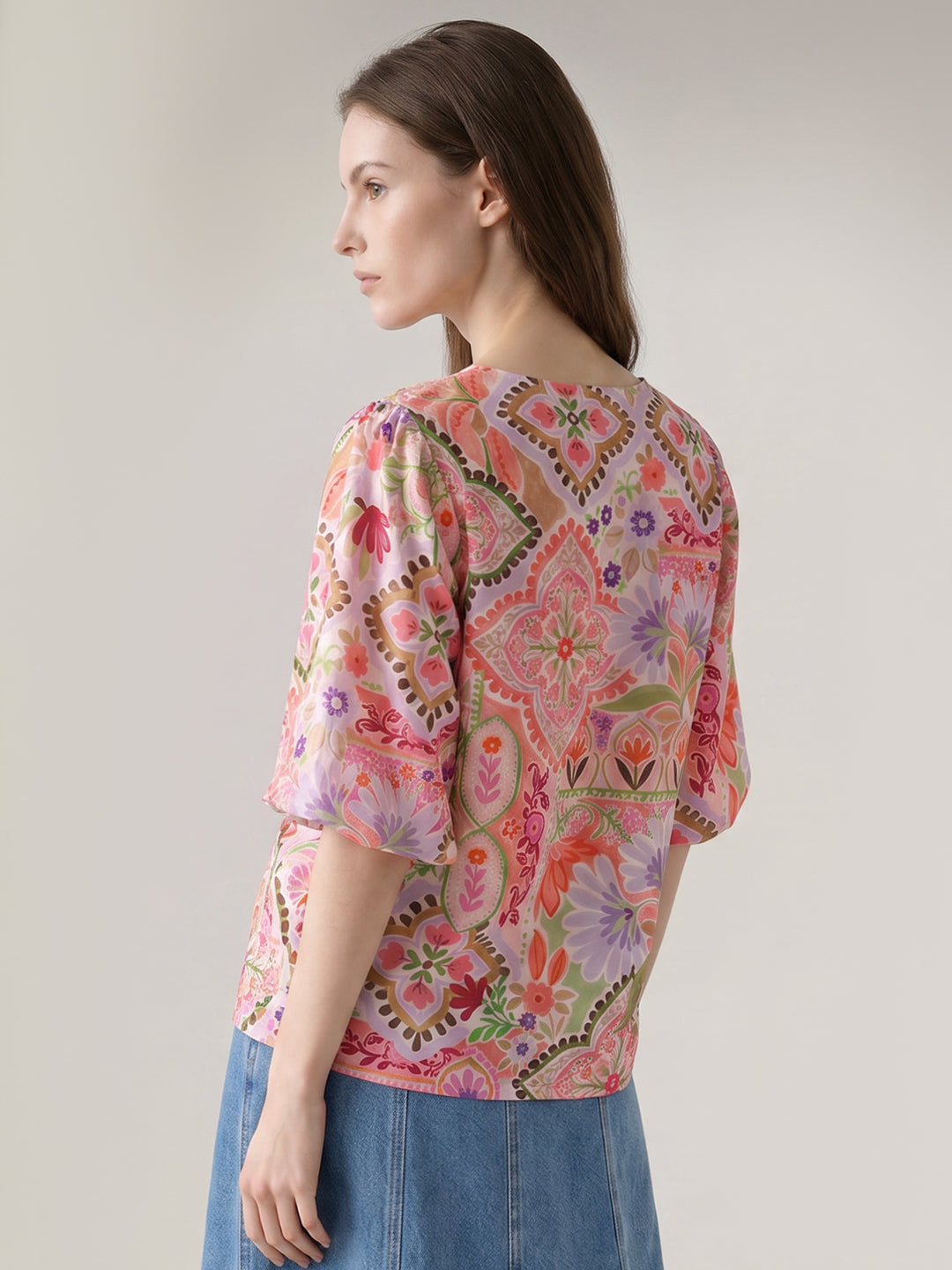 Pink Printed Top