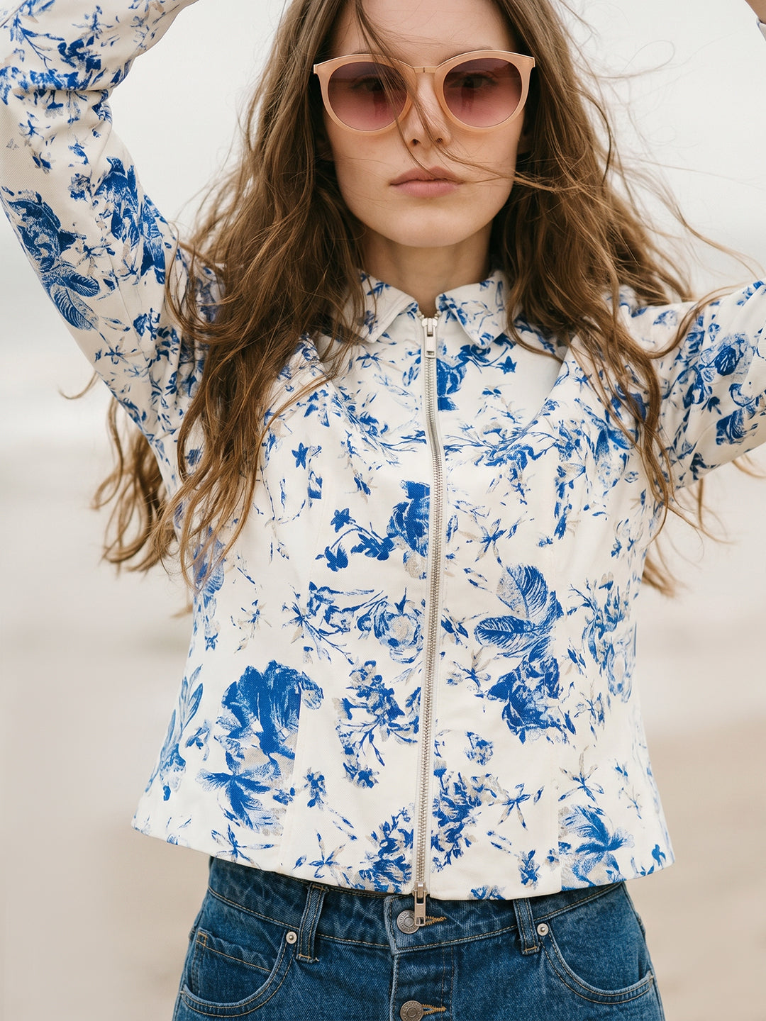 White Floral Jacket