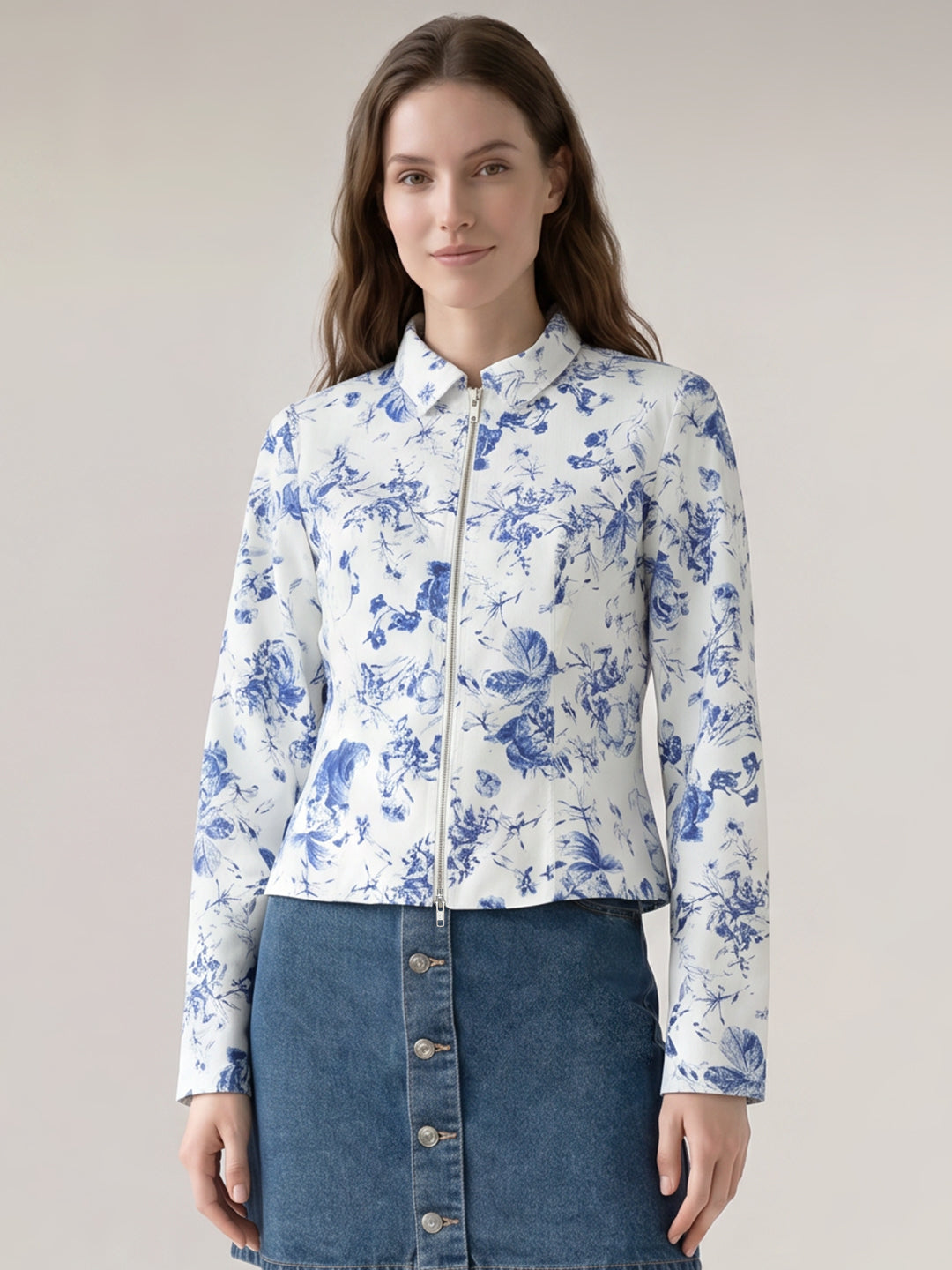 White Floral Jacket