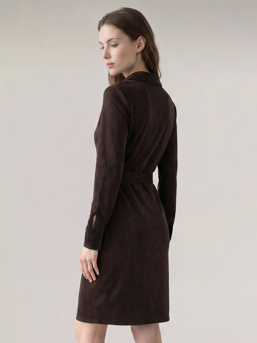 Dark Brown Shirt Dress