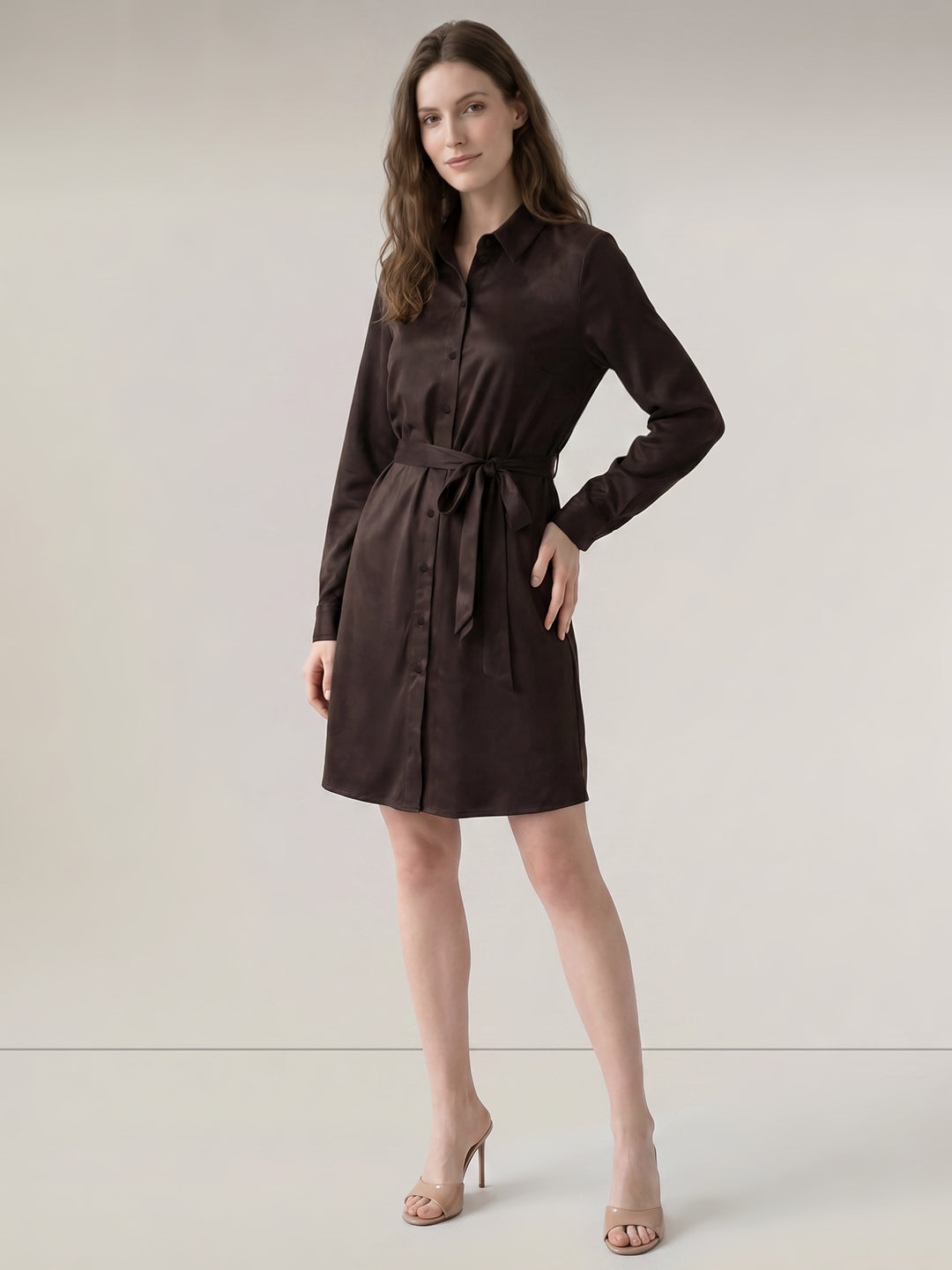 Dark Brown Shirt Dress