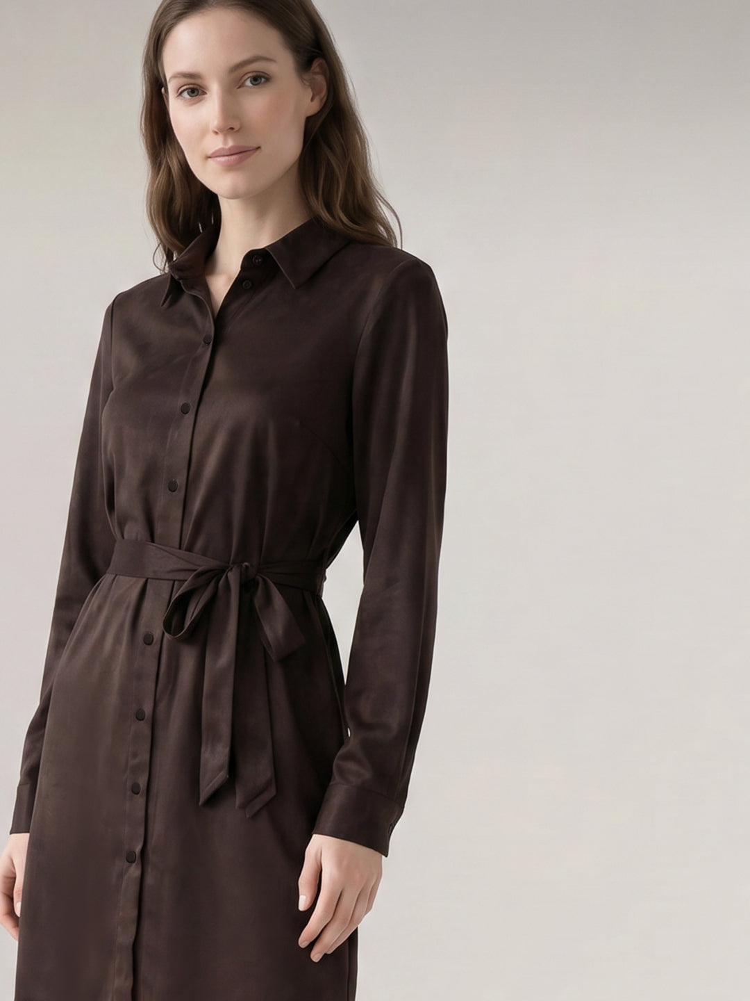 Dark Brown Shirt Dress