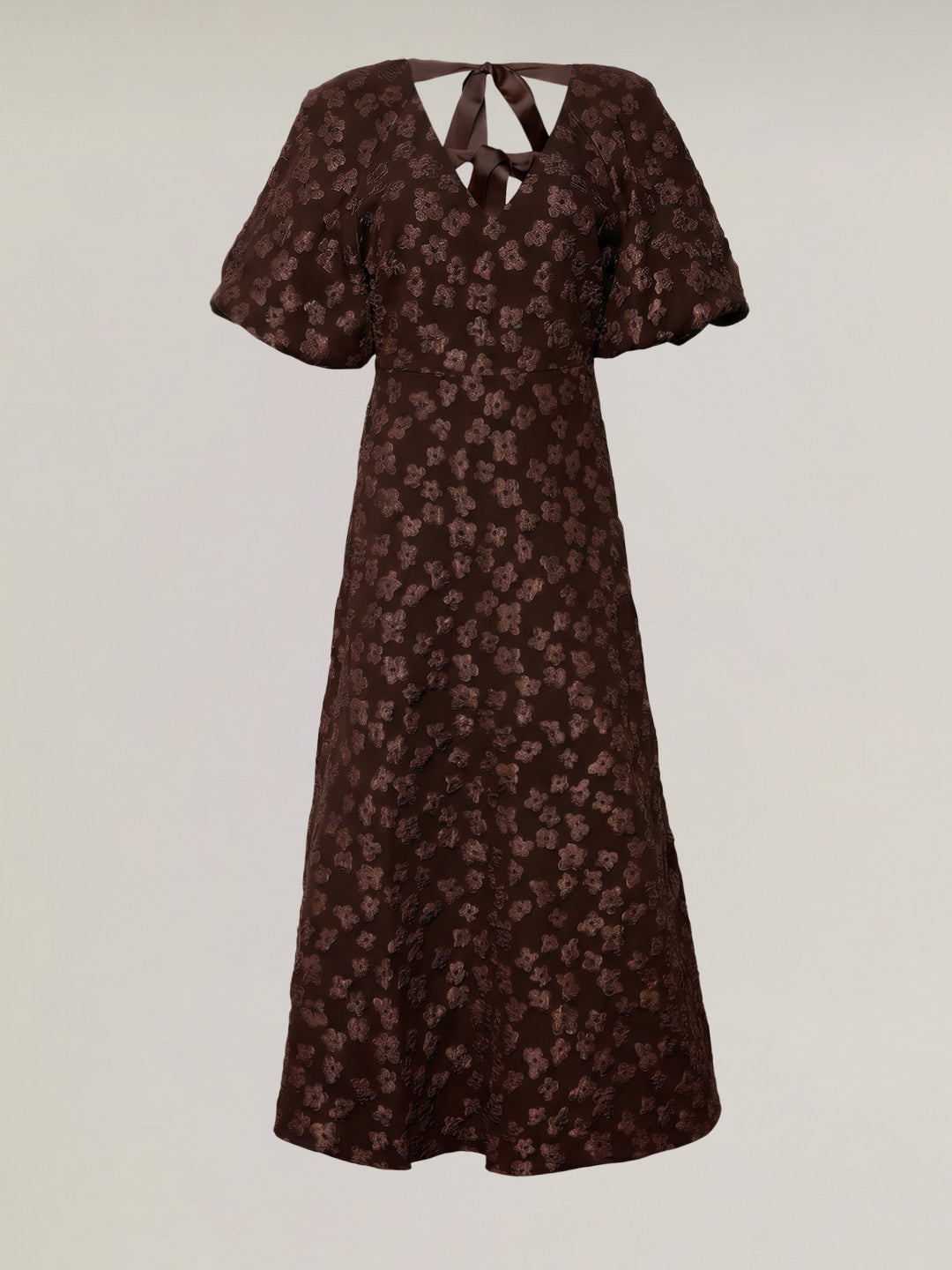 Floral Jacquard Midi Dress