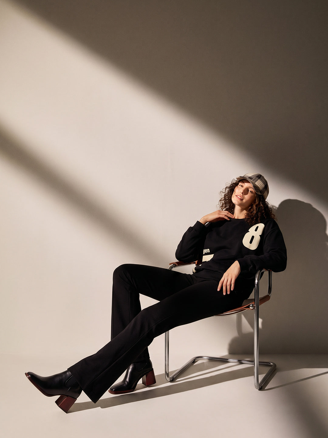 Black Flared Jersey Pants