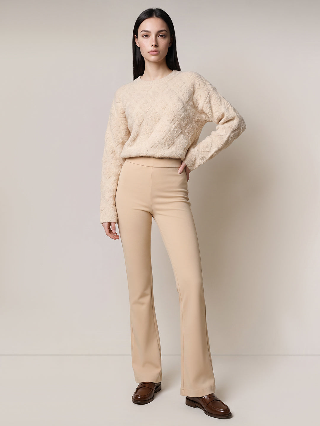 Flared Jersey Pants