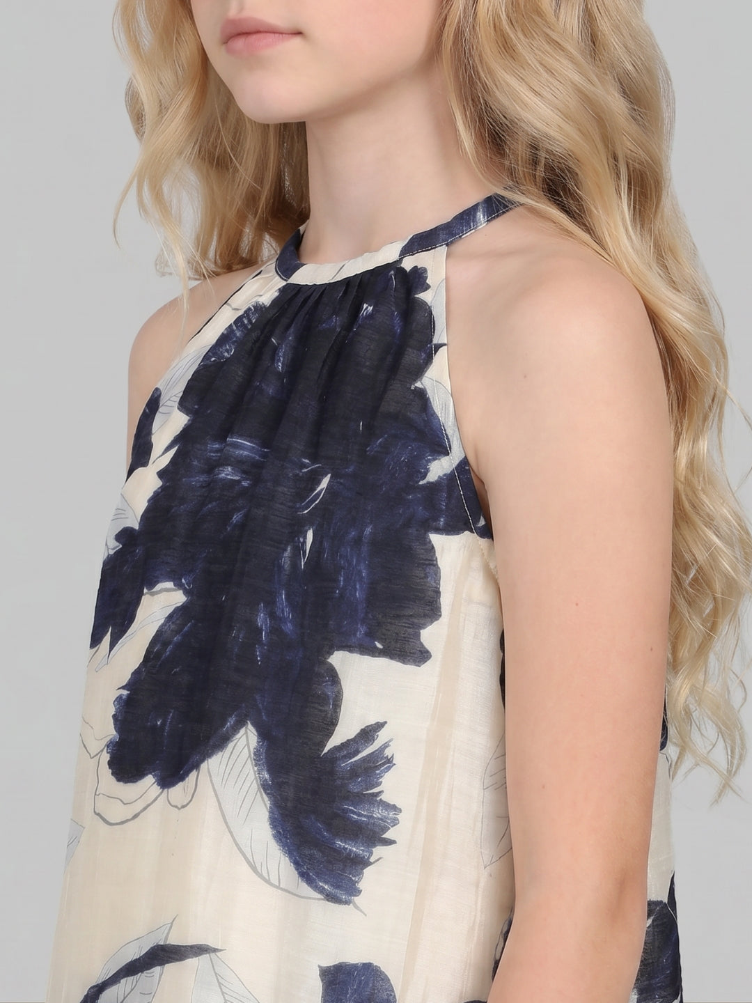 GIRLS Ecru Printed Dress