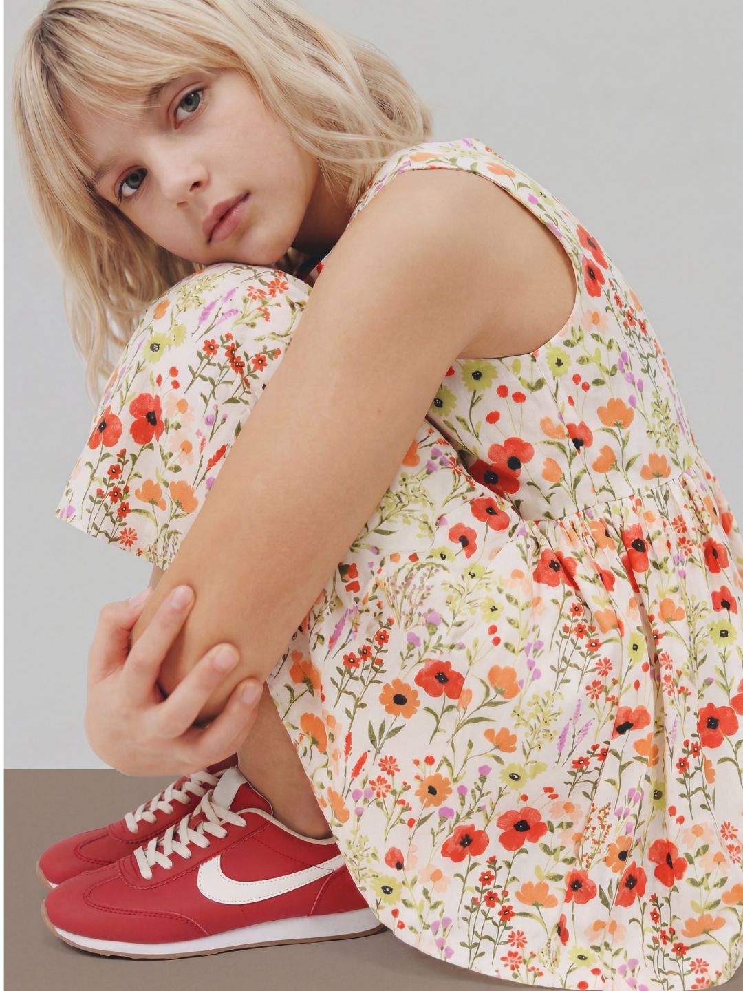 GIRLS Floral Sleeveless Dress