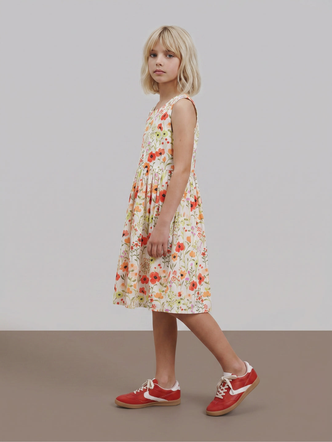 GIRLS Floral Sleeveless Dress