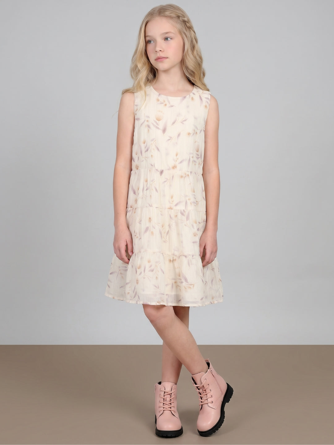 GIRLS Floral Tiered Dress