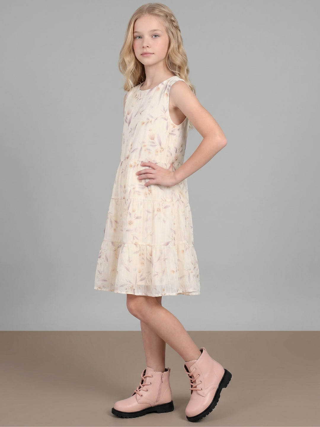 GIRLS Floral Tiered Dress