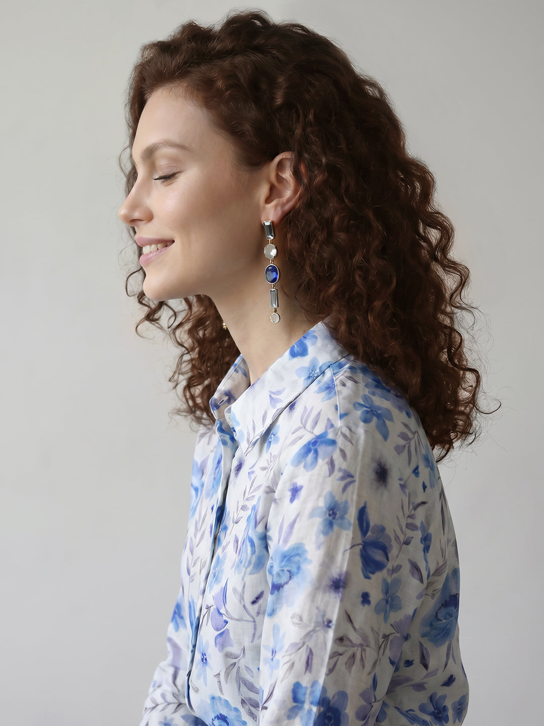 Light Blue Printed Shirt