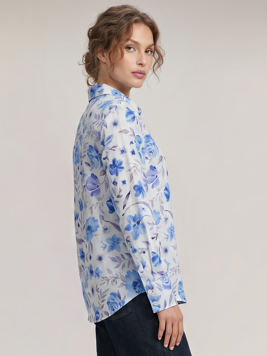 Light Blue Printed Shirt