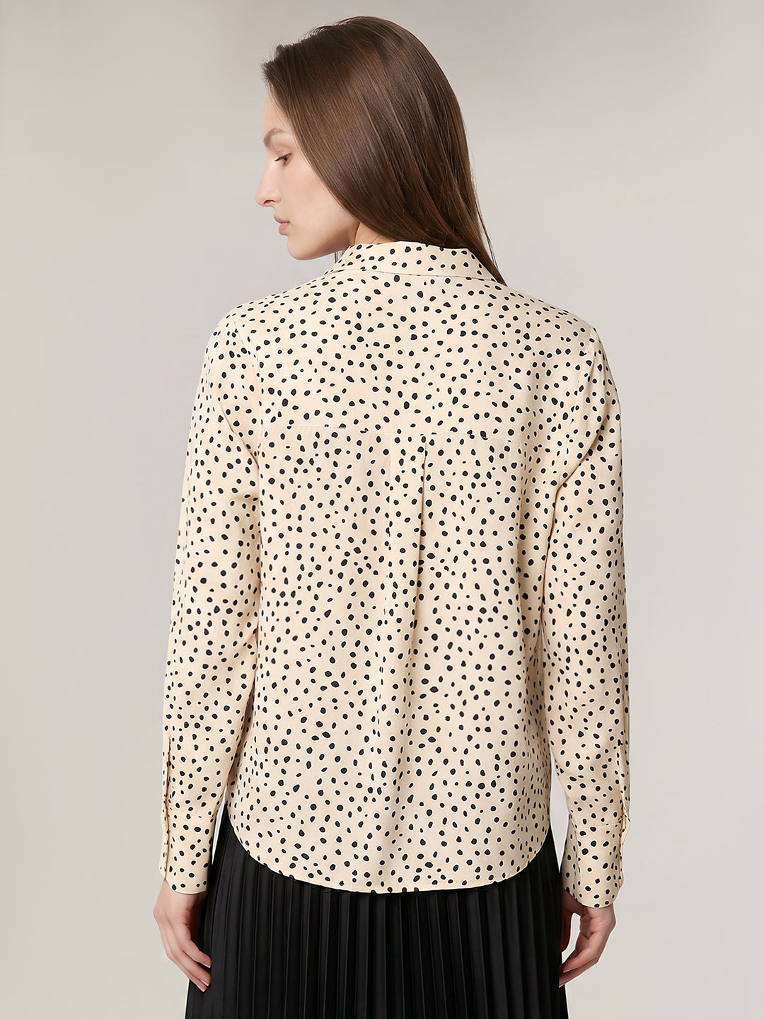 Beige Printed Shirt