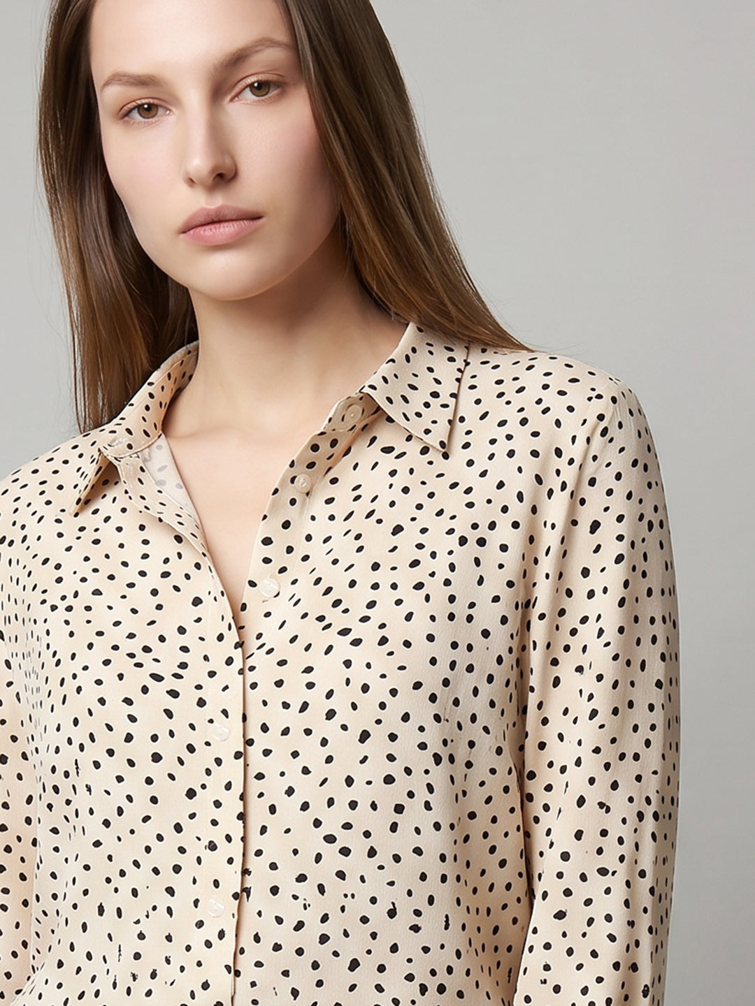 Beige Printed Shirt