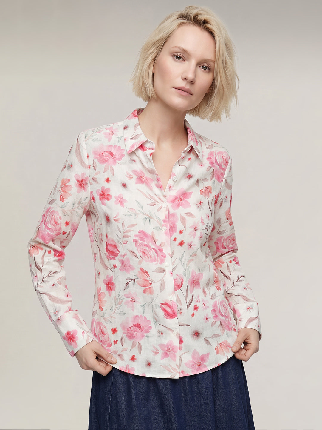 Light Pink Printed Shirt