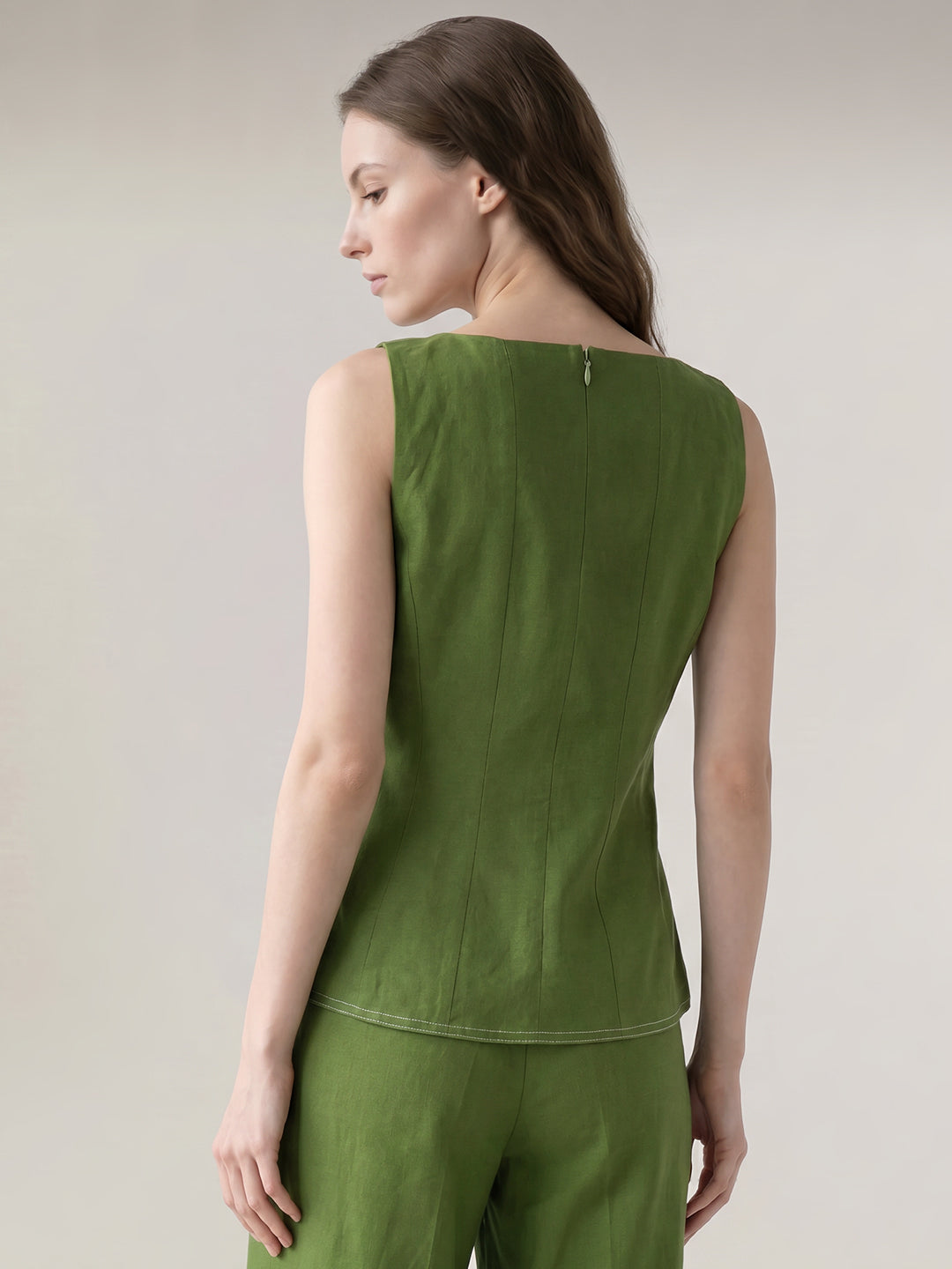 Green Strappy Vest Top