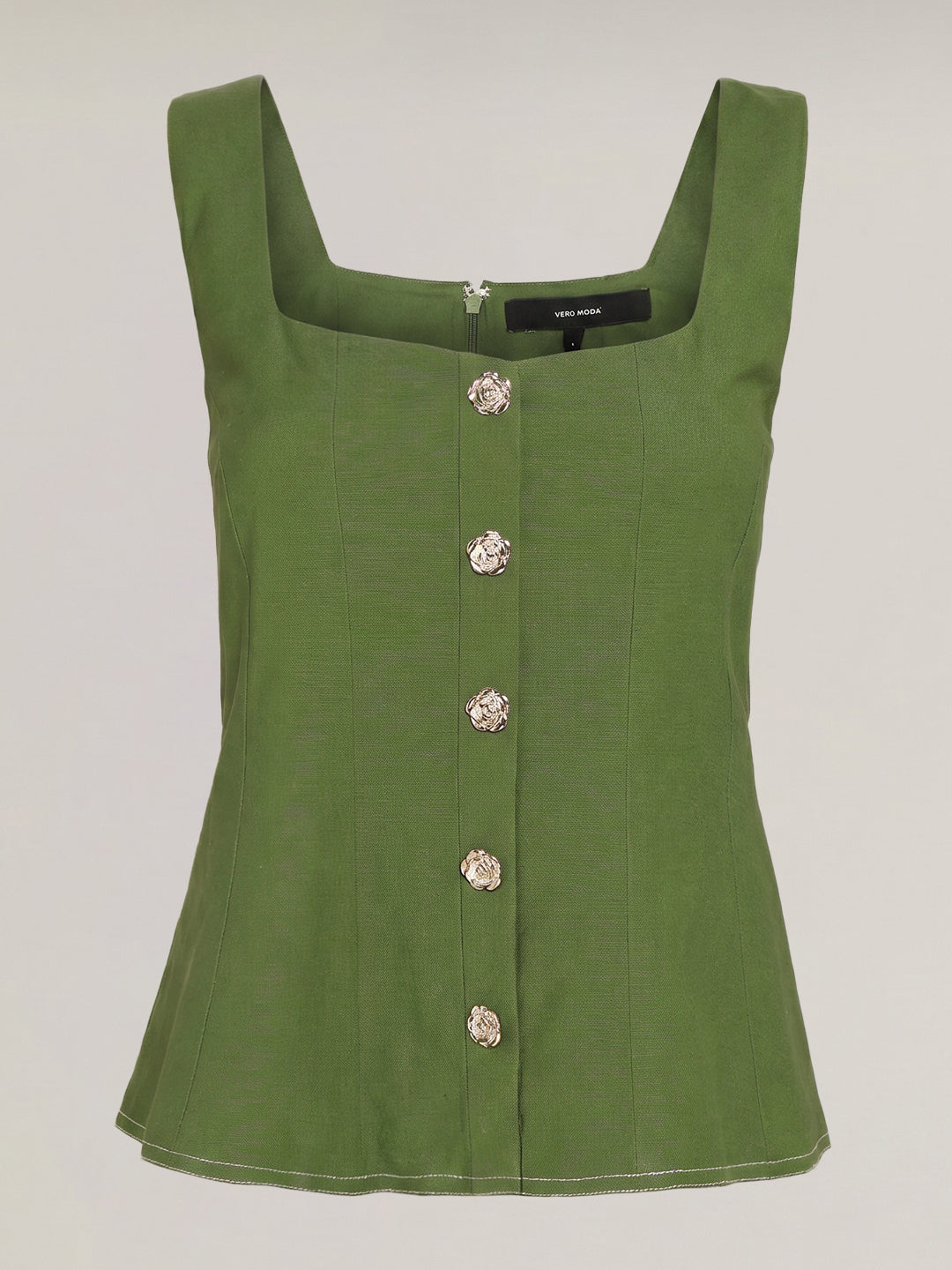 Green Strappy Vest Top