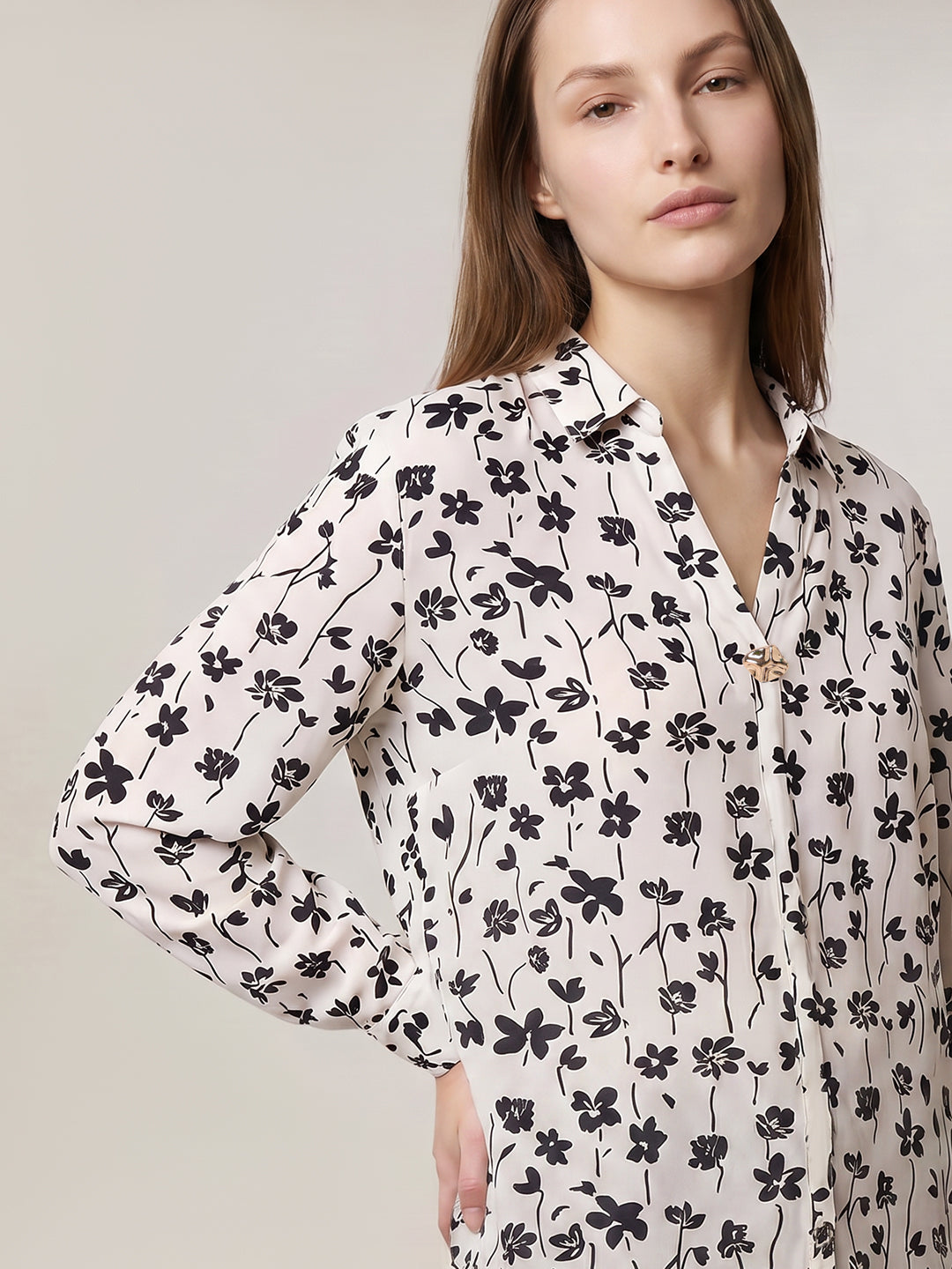 Ecru Floral Top
