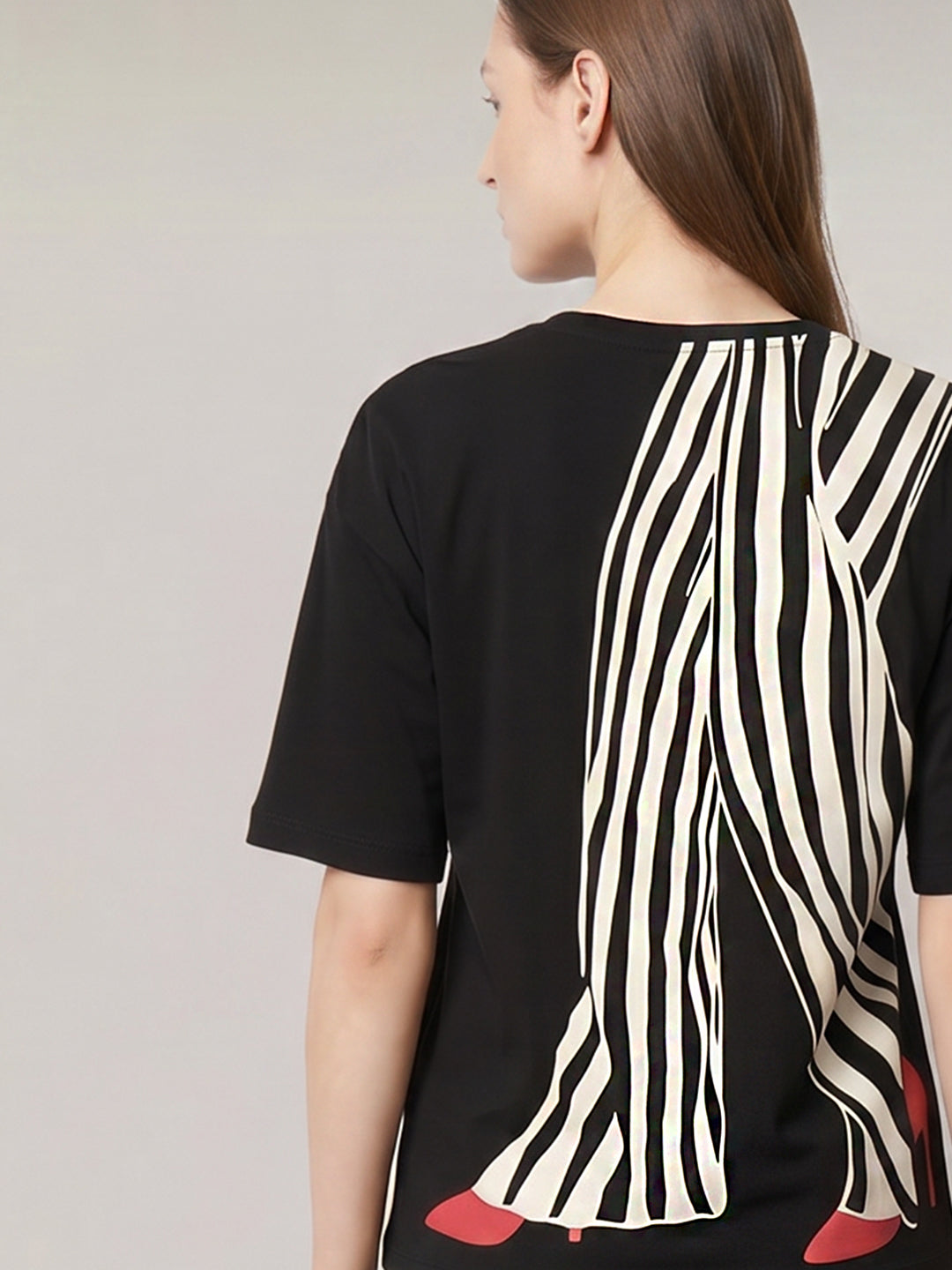 Black Back printed T-shirt