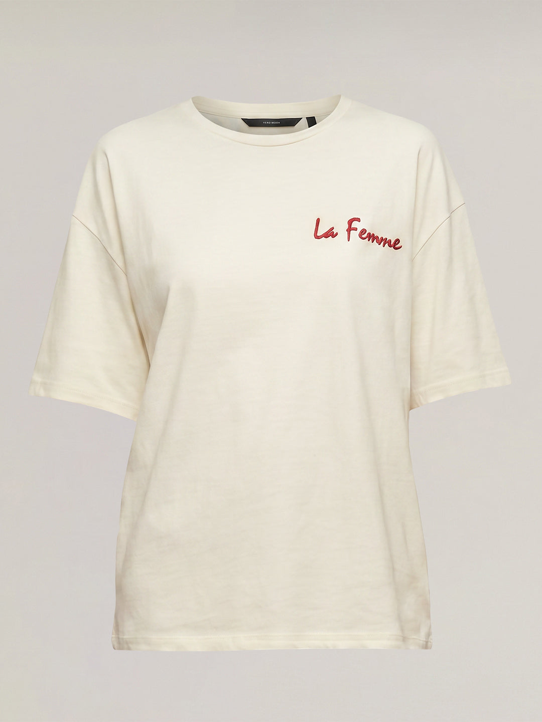 Ecru Back printed T-shirt