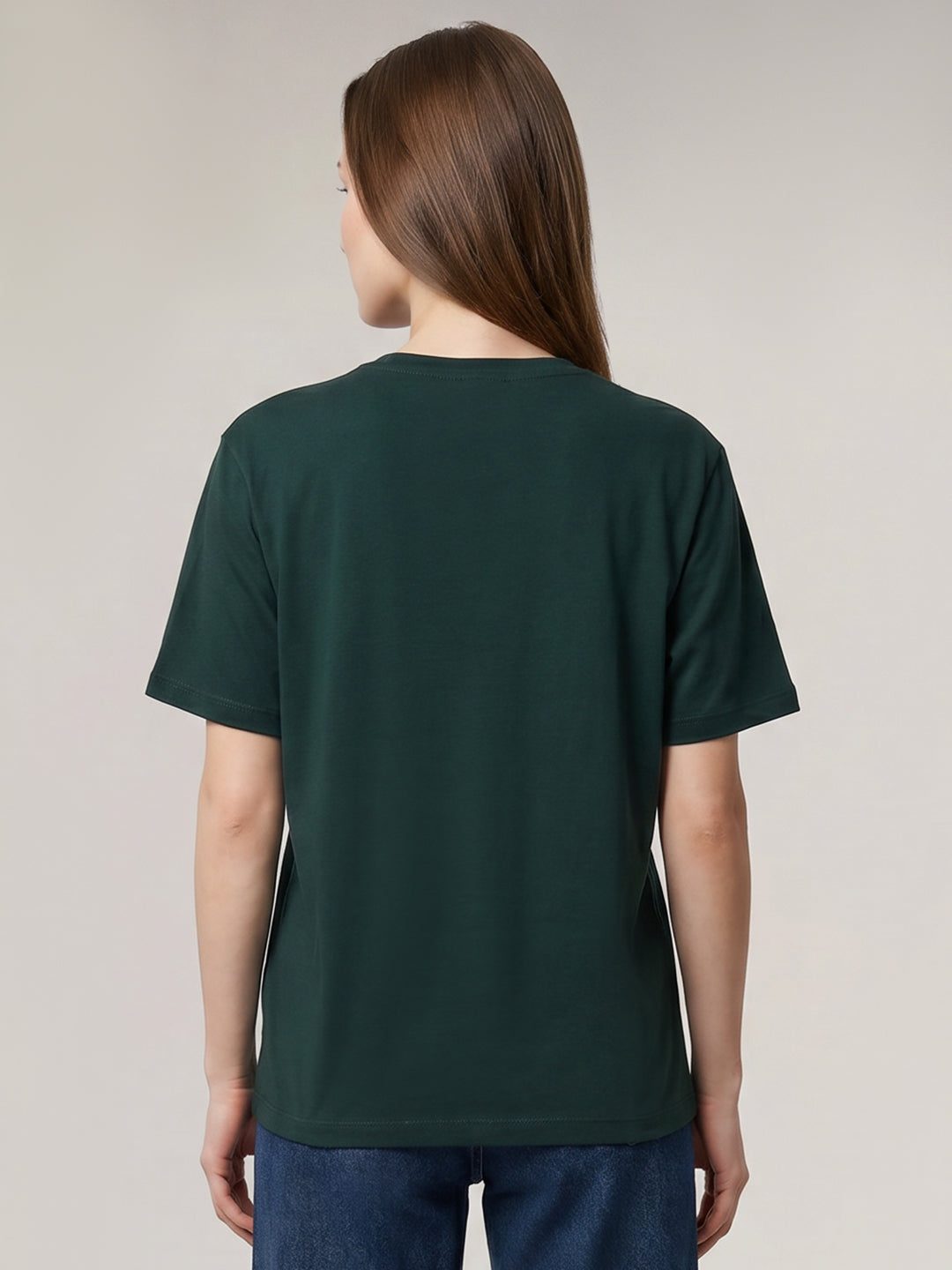 Green Printed Cotton T-shirt