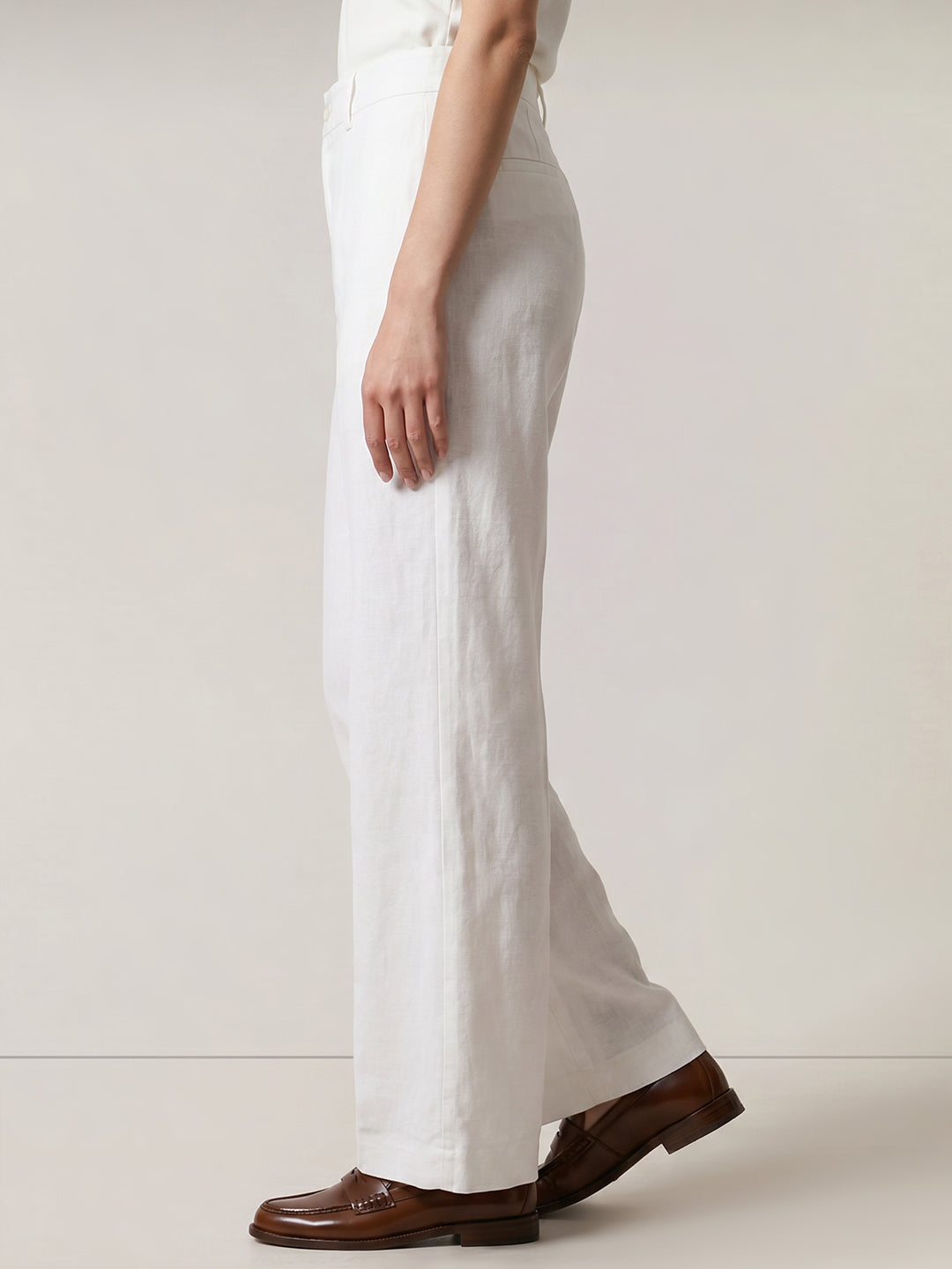 White Wide Leg Pants