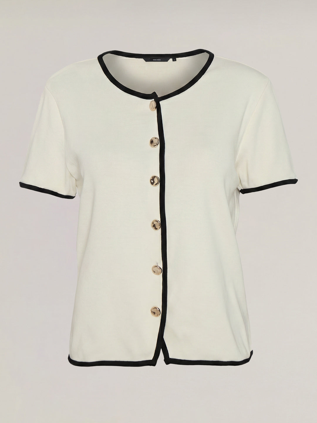 Ecru Cotton Knit Top
