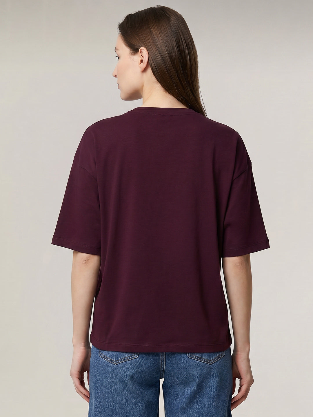Dark Purple Printed T-shirt