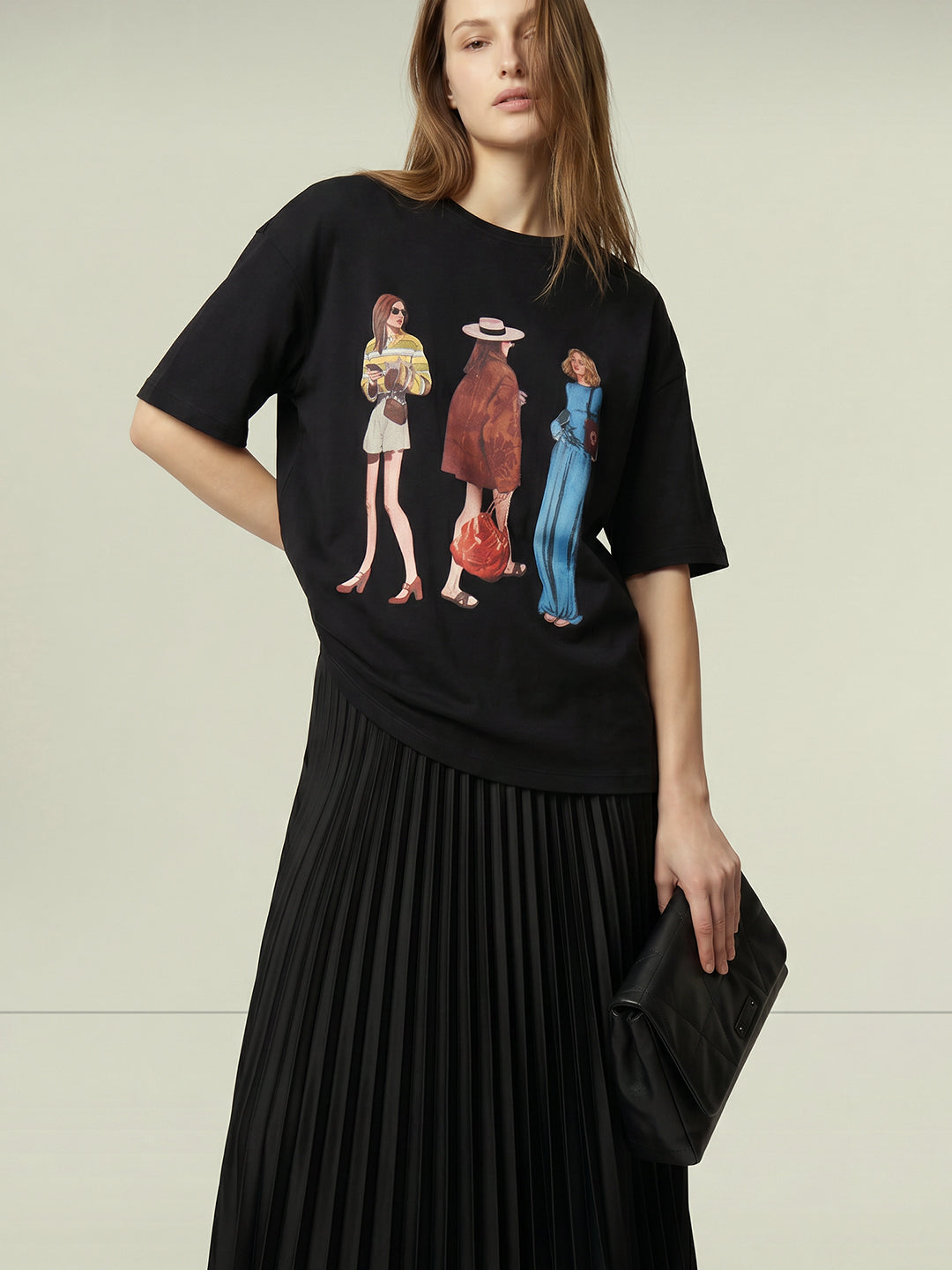 Black Printed T-shirt