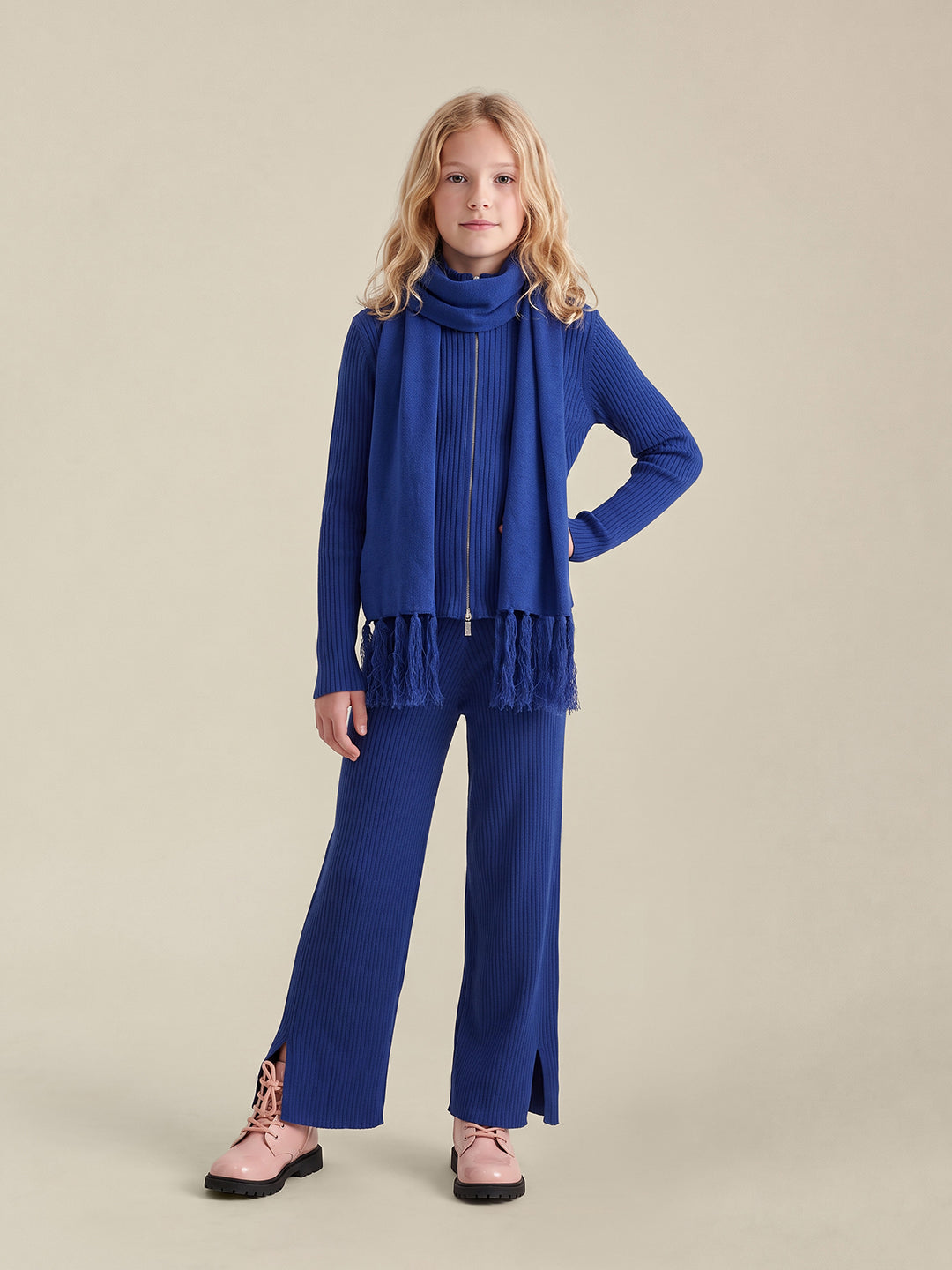 GIRLS Blue Mid Rise Pants