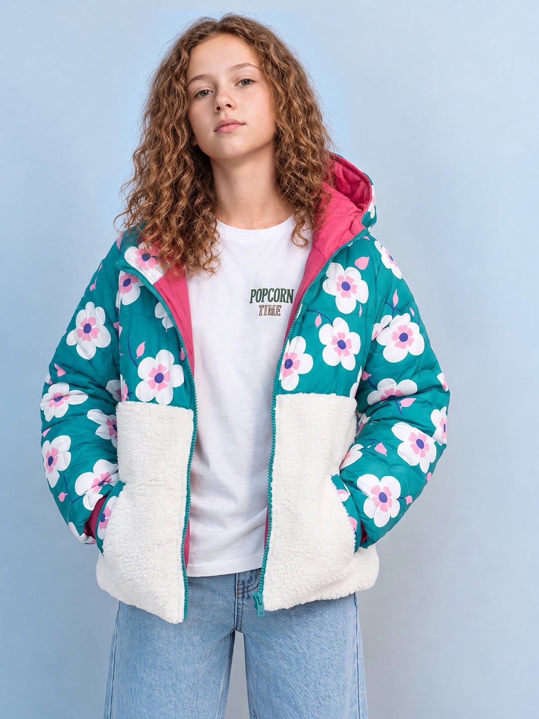 GIRLS Printed Reversible Jacket