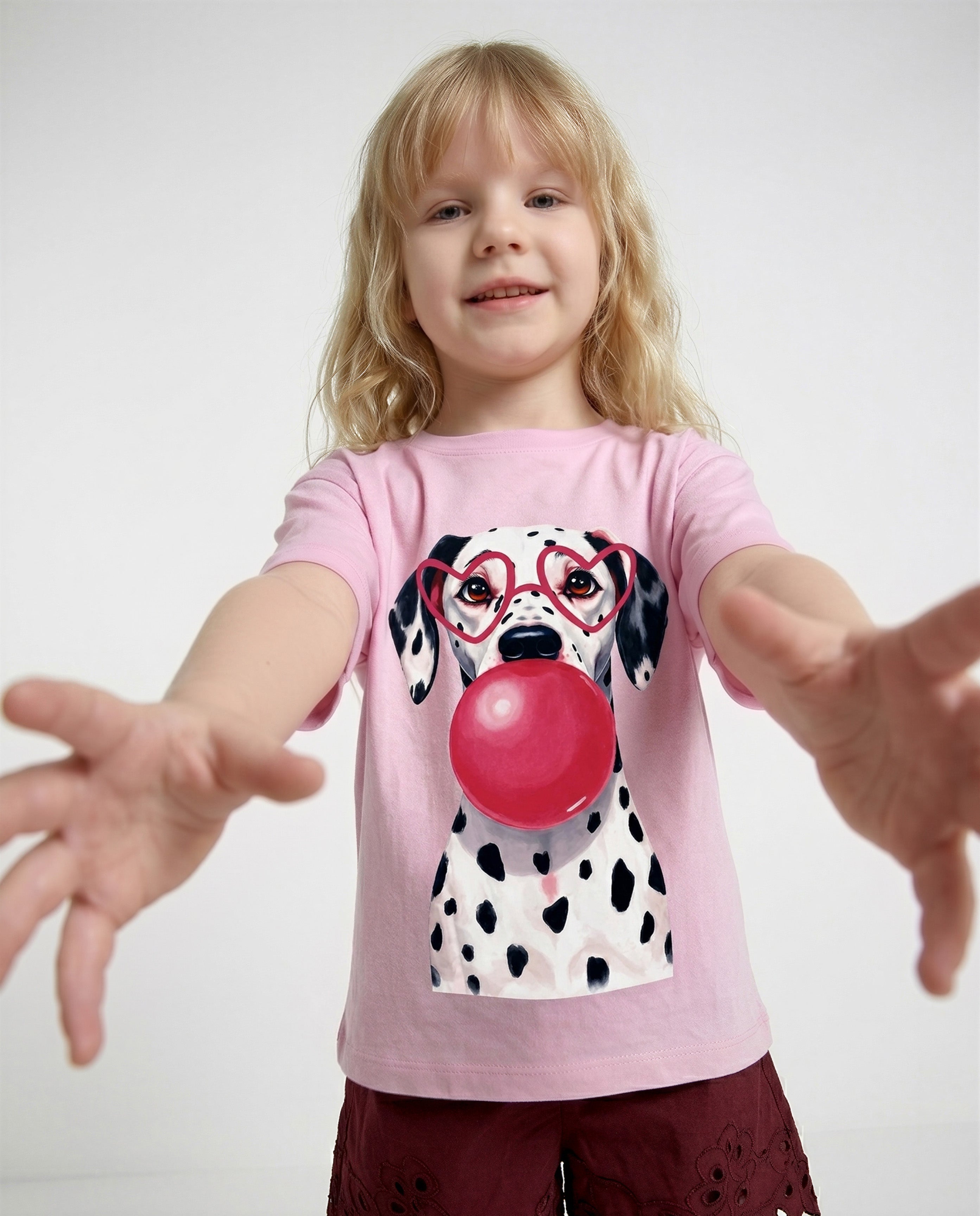 GIRLS Pink Printed T-shirt