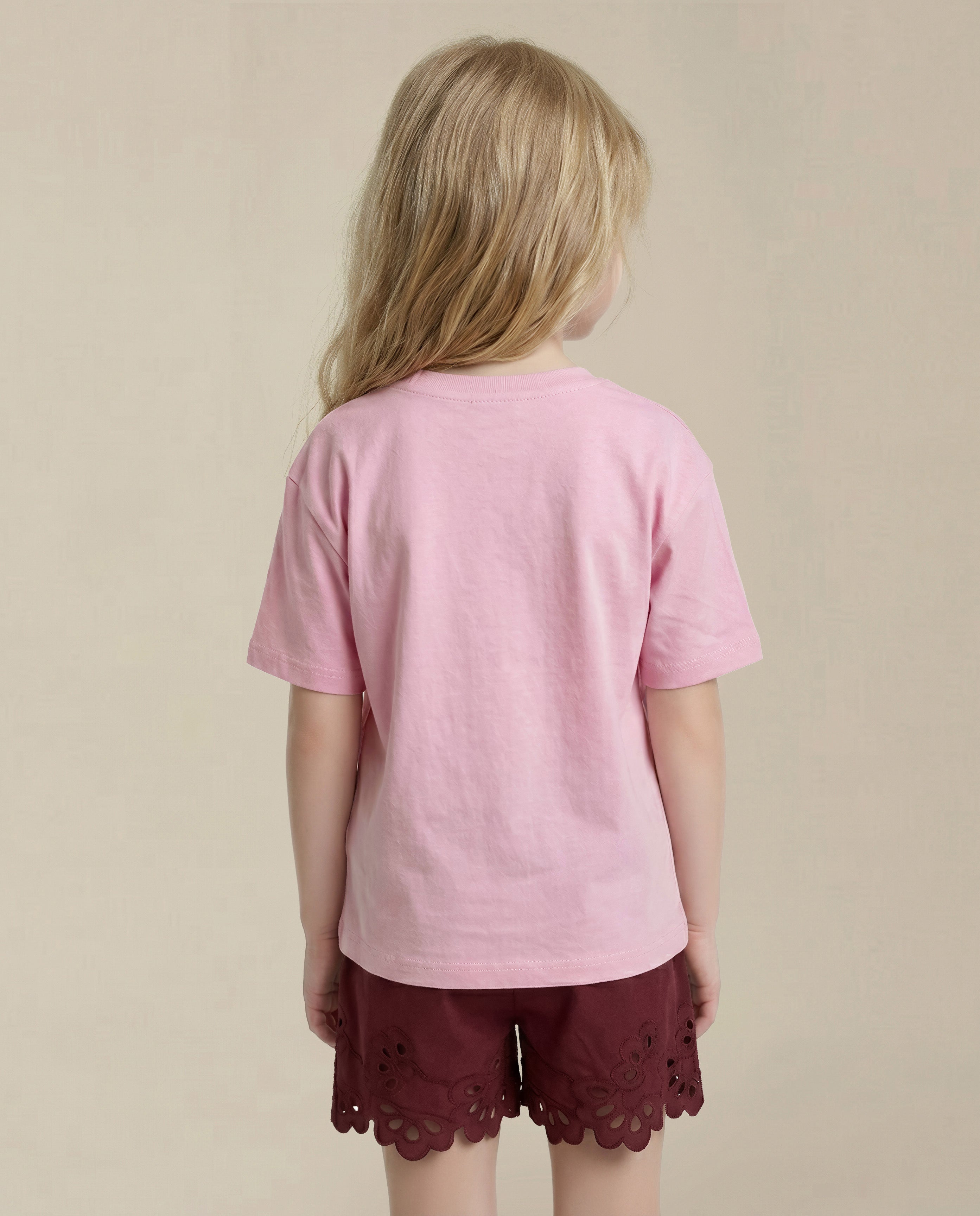 GIRLS Pink Printed T-shirt