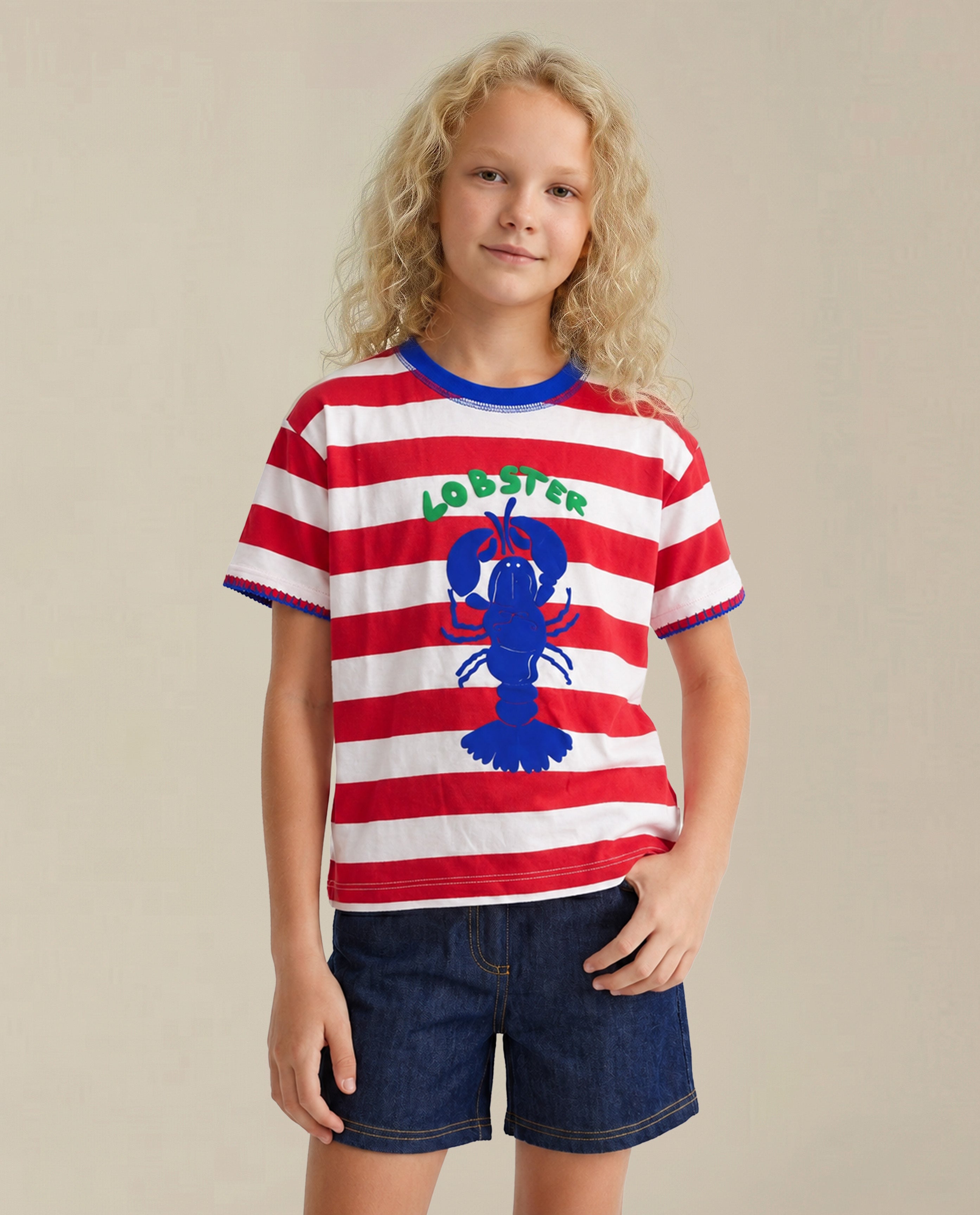 GIRLS Red Lobster Print T-shirt