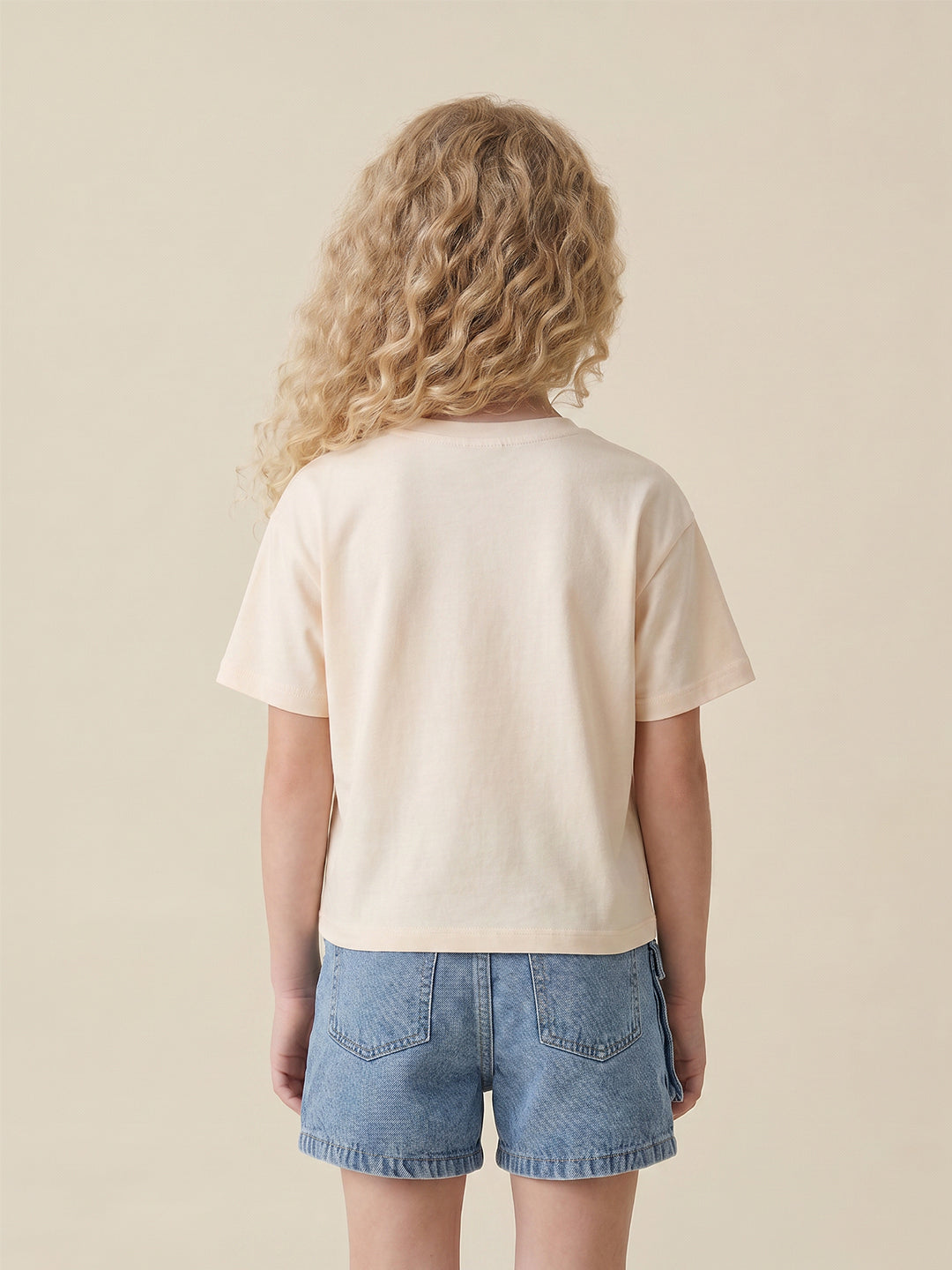 GIRLS Ecru Graphic Print T-shirt