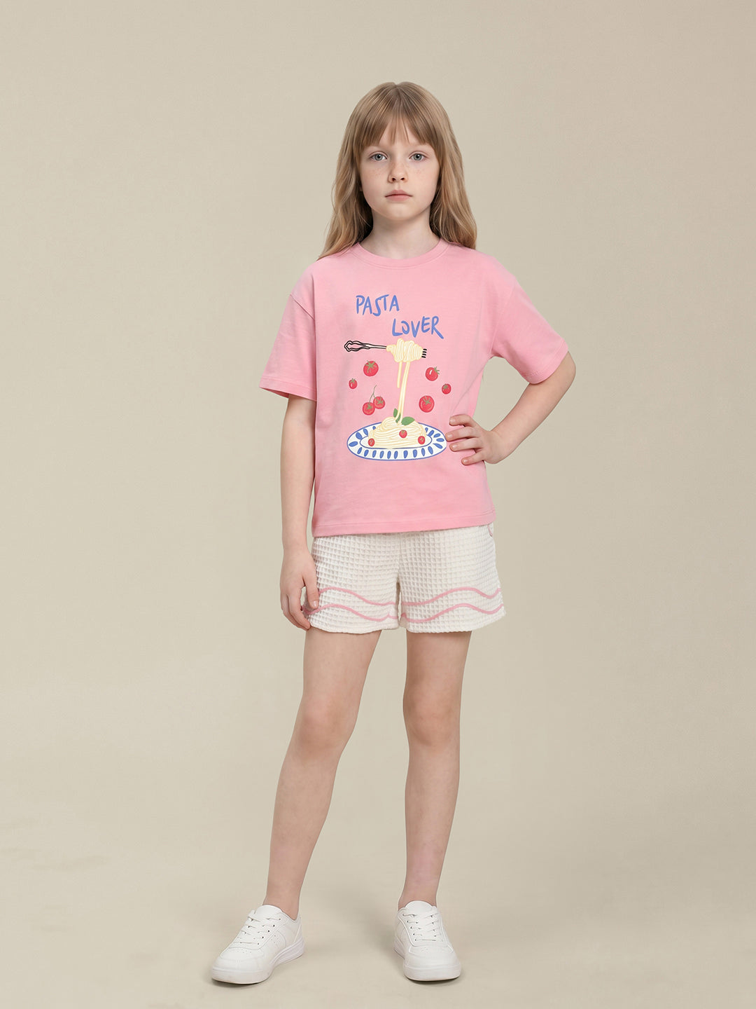 GIRLS Pink Printed T-shirt